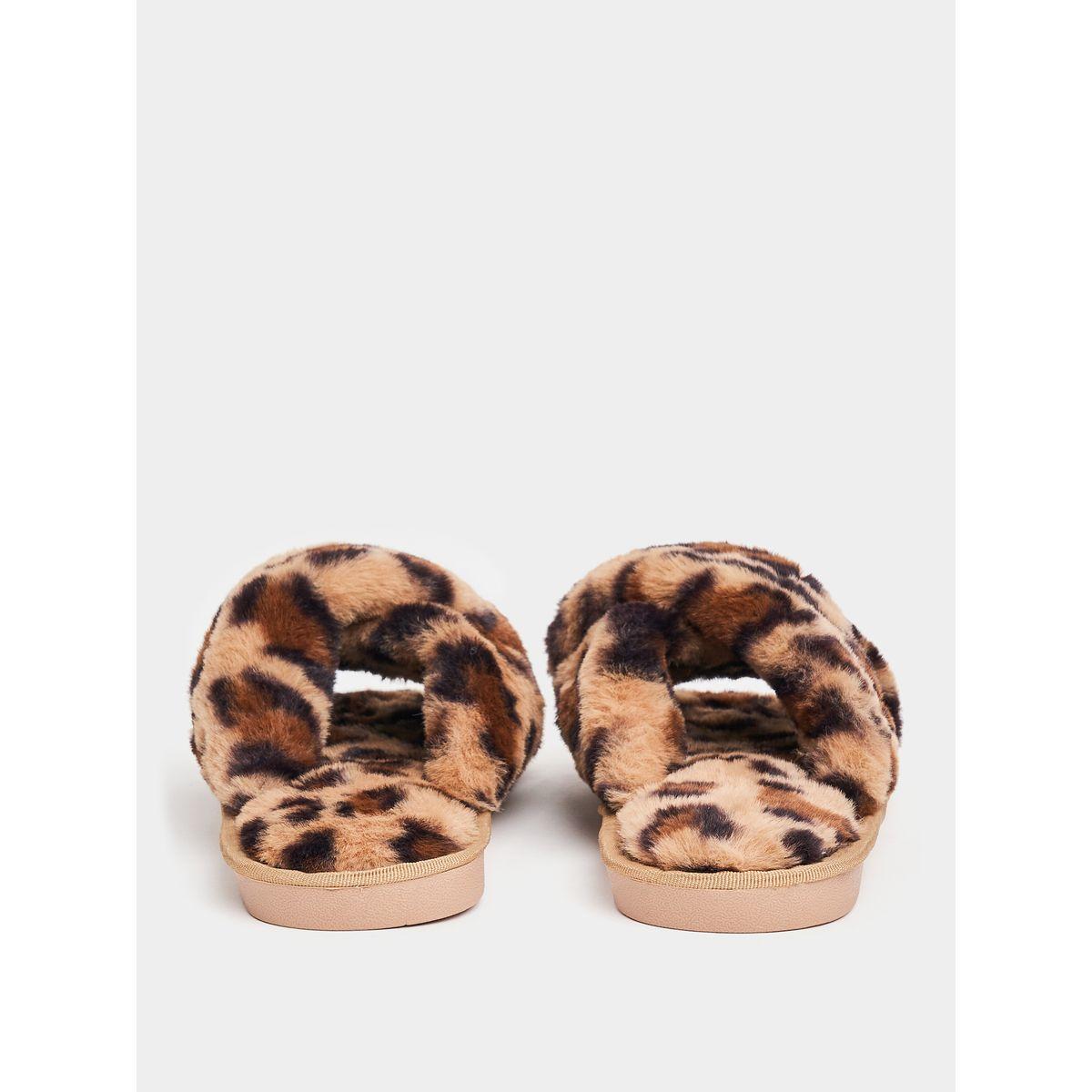 Styli Cross Strap Animal Print Bedroom Slippers-women-shoes-bedroomslippers-image-3