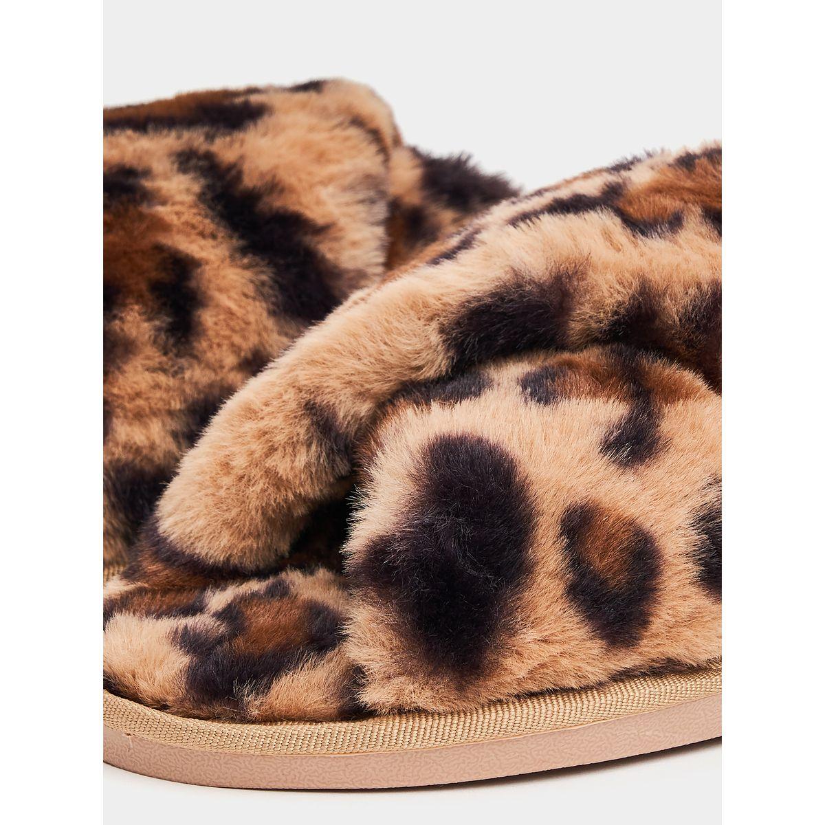 Styli Cross Strap Animal Print Bedroom Slippers-women-shoes-bedroomslippers-image-5