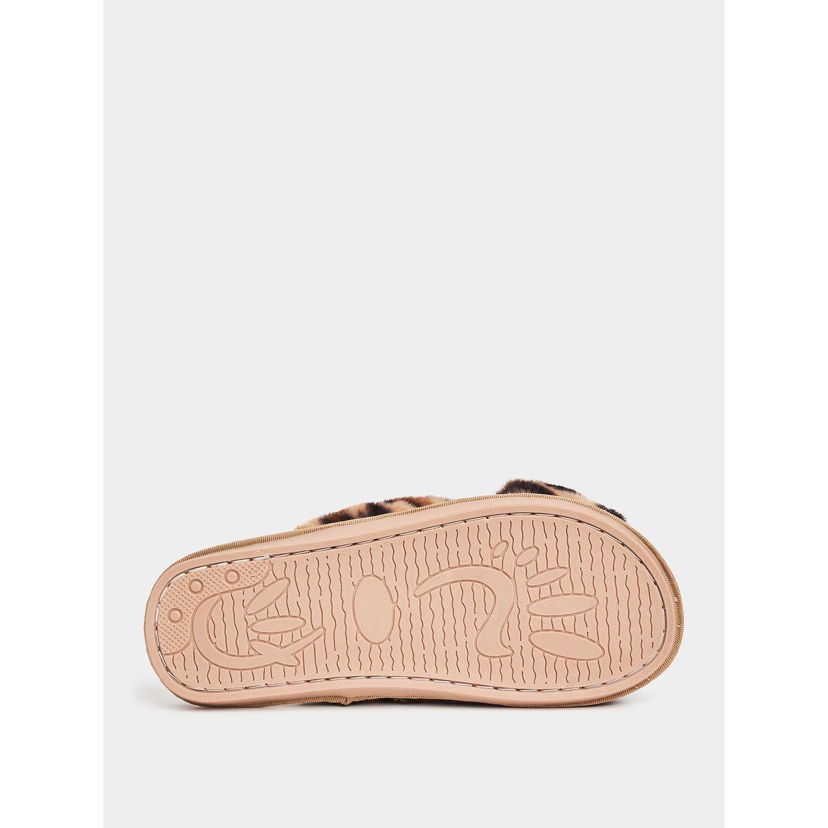 Styli Cross Strap Animal Print Bedroom Slippers-women-shoes-bedroomslippers-image-6