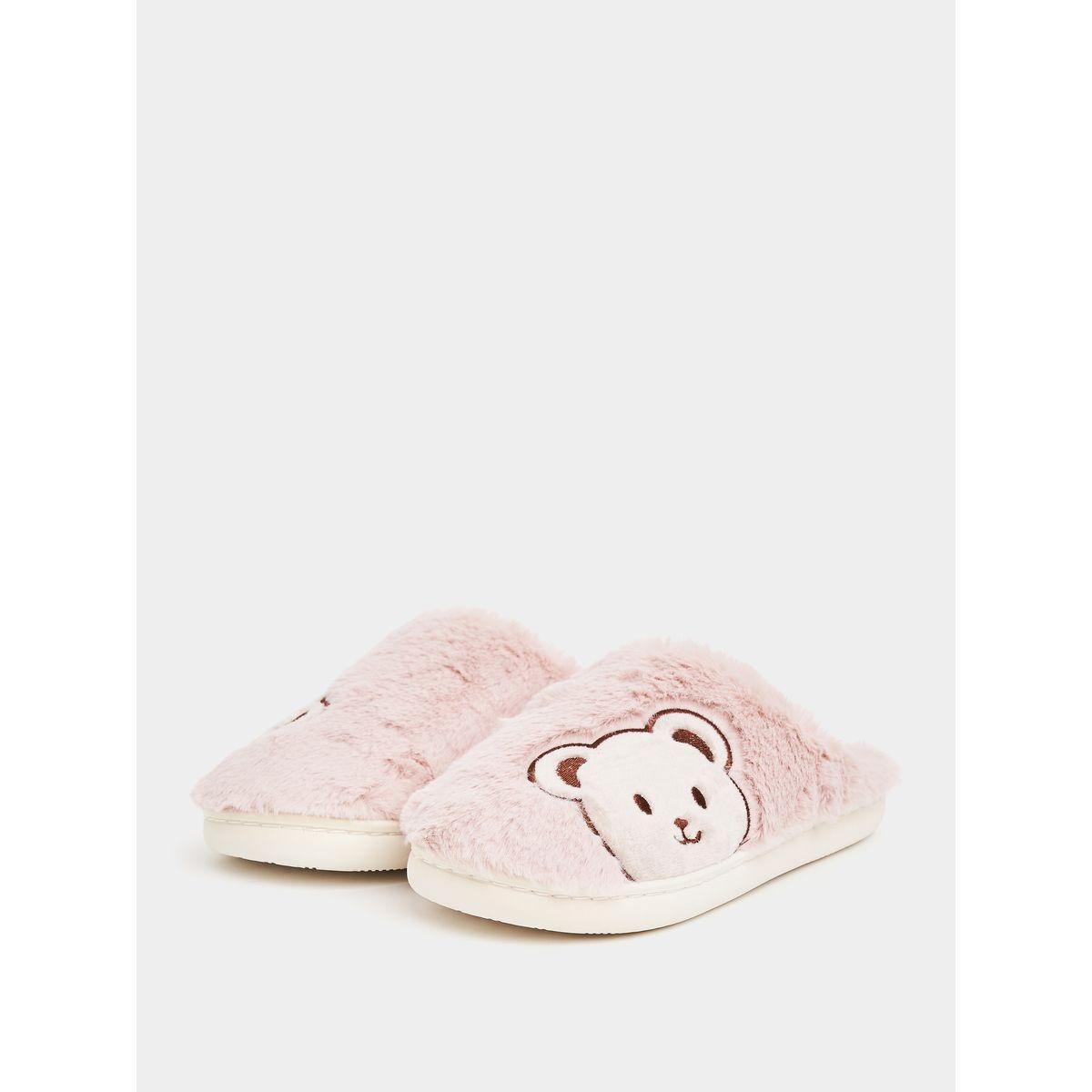 Styli Bear Embroidered Bedroom Slippers-women-shoes-bedroomslippers-image-2