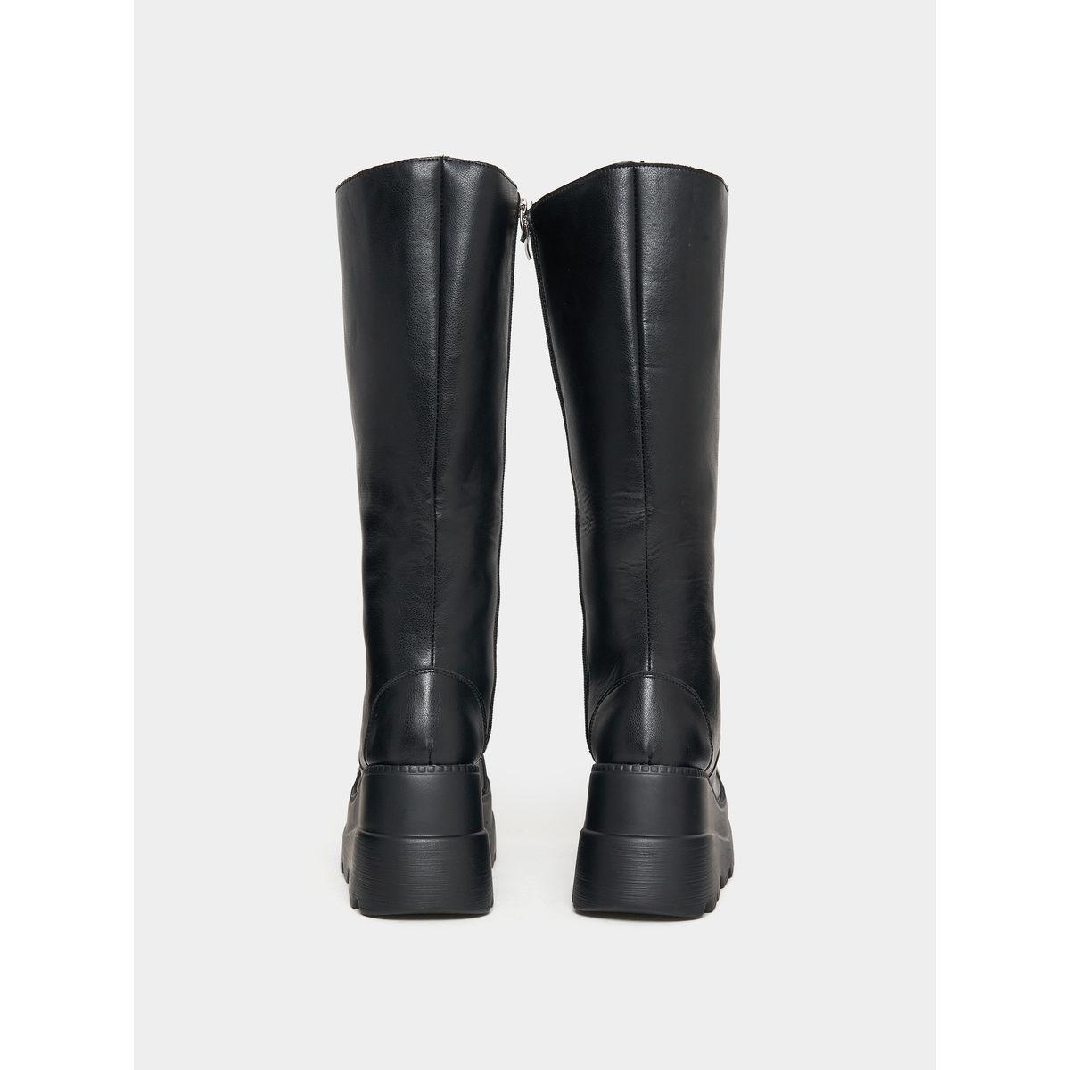 Styli Chunky Sole Calf Length Lace Up Boot-women-shoes-boots-image-4