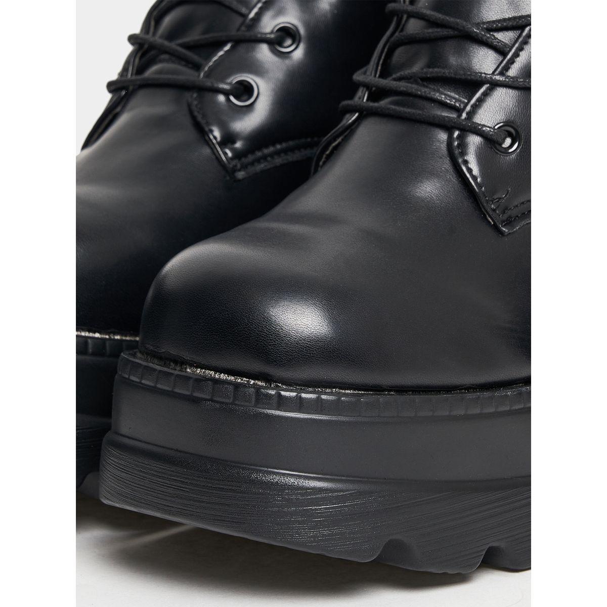 Styli Chunky Flatform Ankle Length Lace Up Boots-women-shoes-boots-image-6