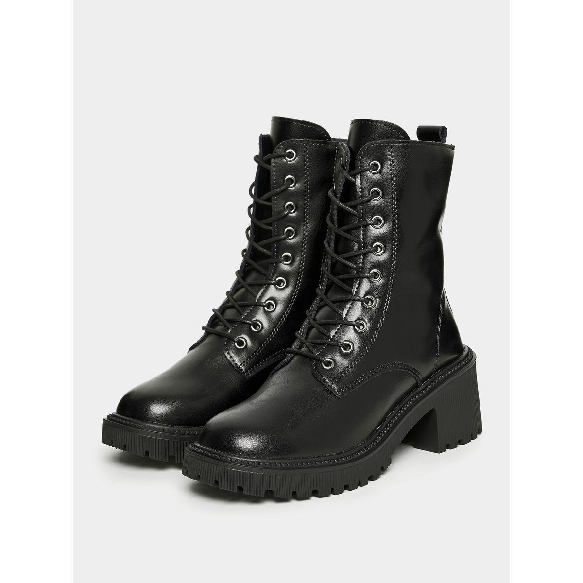Styli Ankle Length Lace Up Combat Boots-women-shoes-boots-image-2