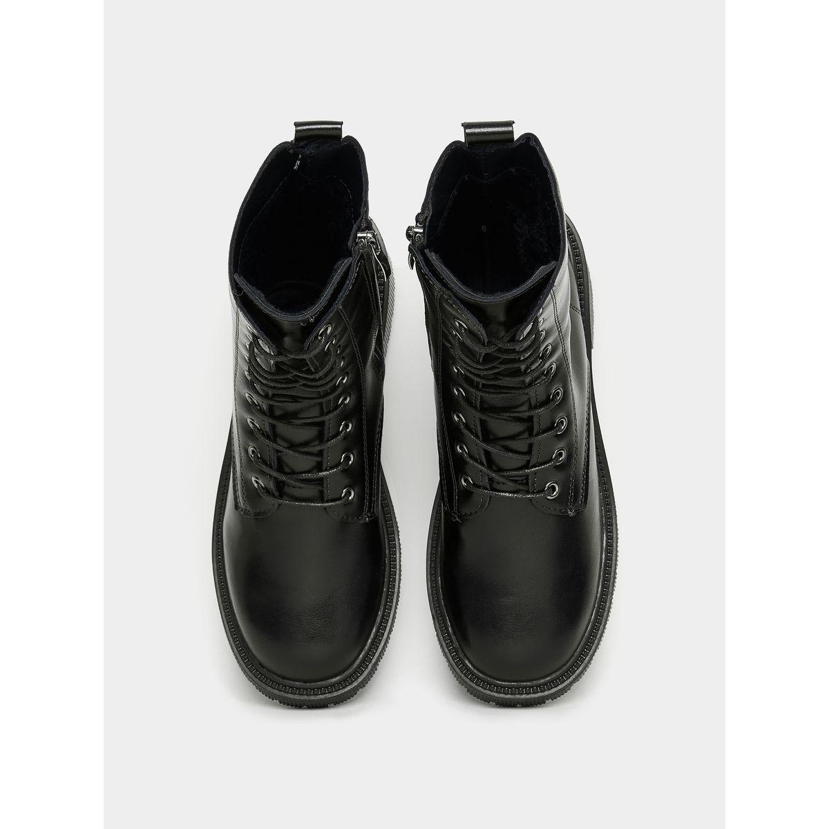 Styli Ankle Length Lace Up Combat Boots-women-shoes-boots-image-4