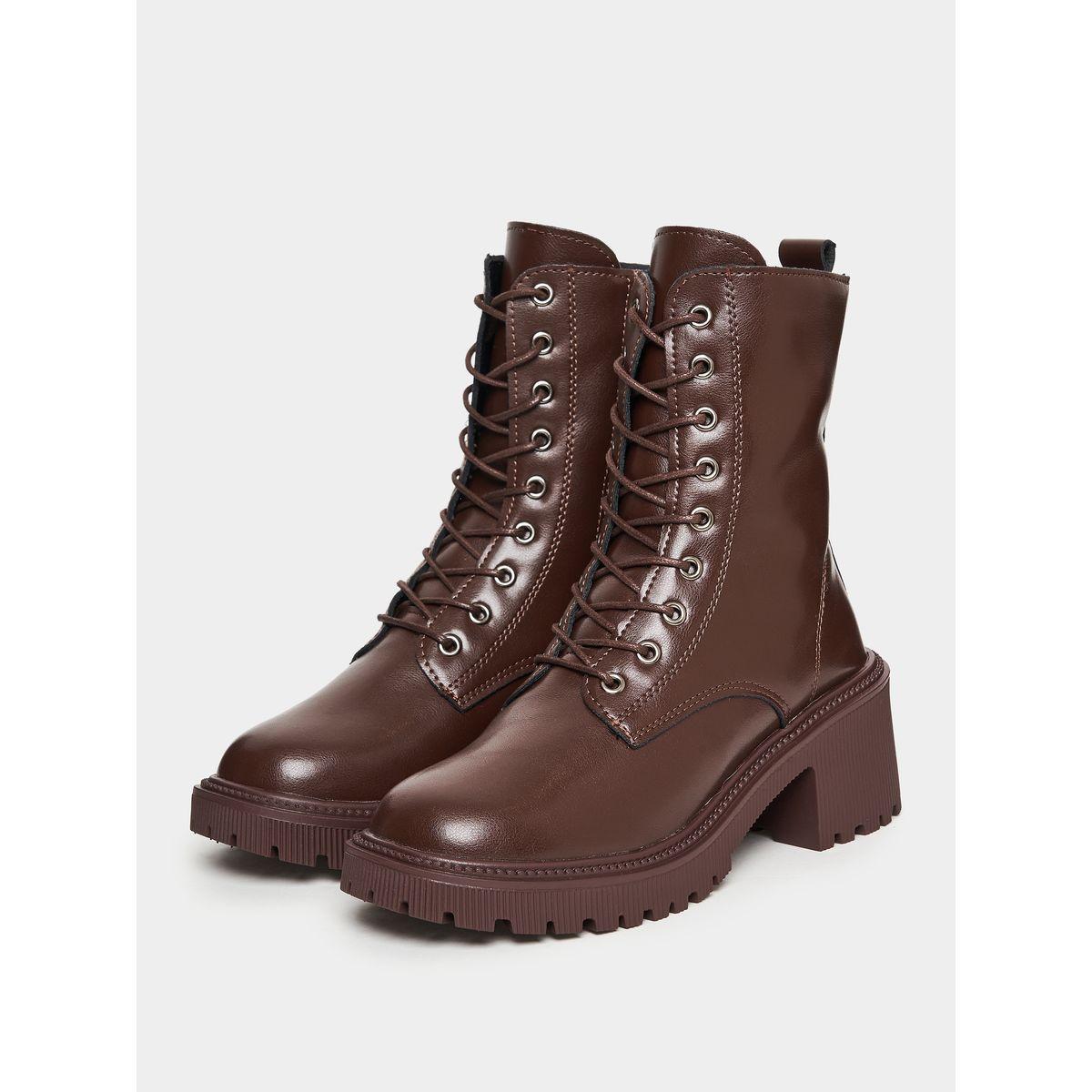 Styli Ankle Length Lace Up Combat Boots-women-shoes-boots-image-2