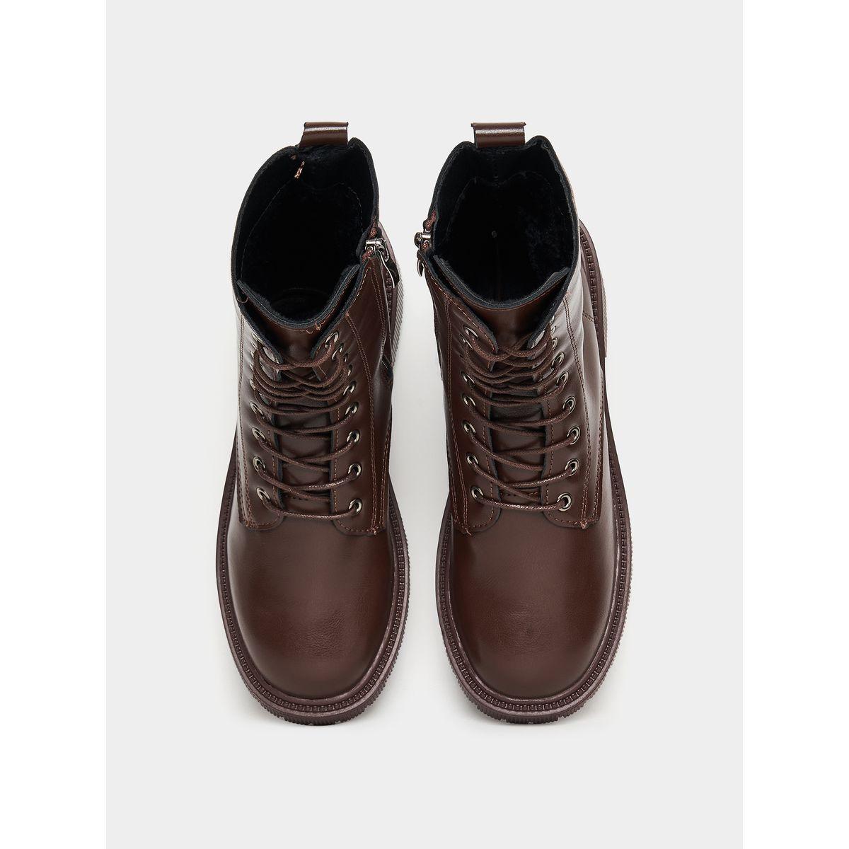 Styli Ankle Length Lace Up Combat Boots-women-shoes-boots-image-4