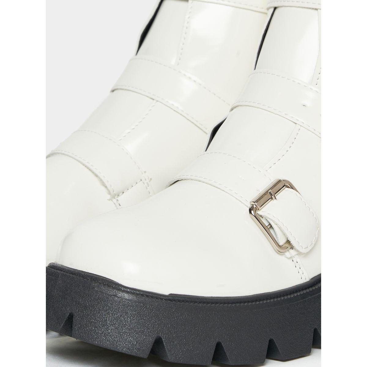 Styli Buckle Strap Zip Back Combat Boots-women-shoes-boots-image-6
