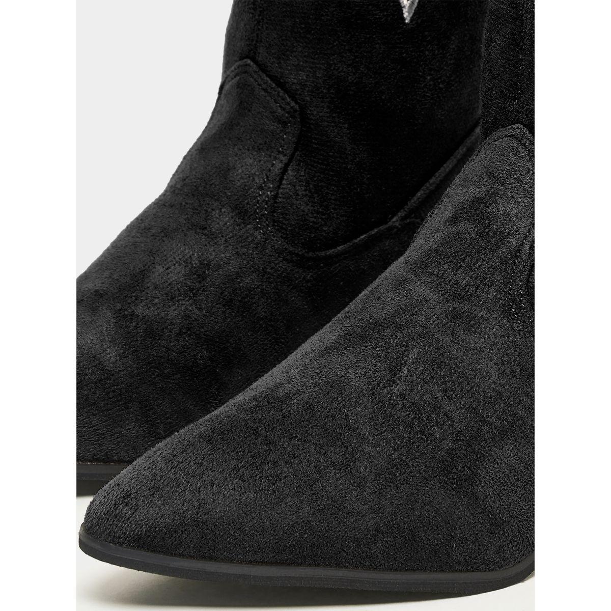 Styli Calf Suede-Look Embroidered Western Boots-women-shoes-boots-image-6