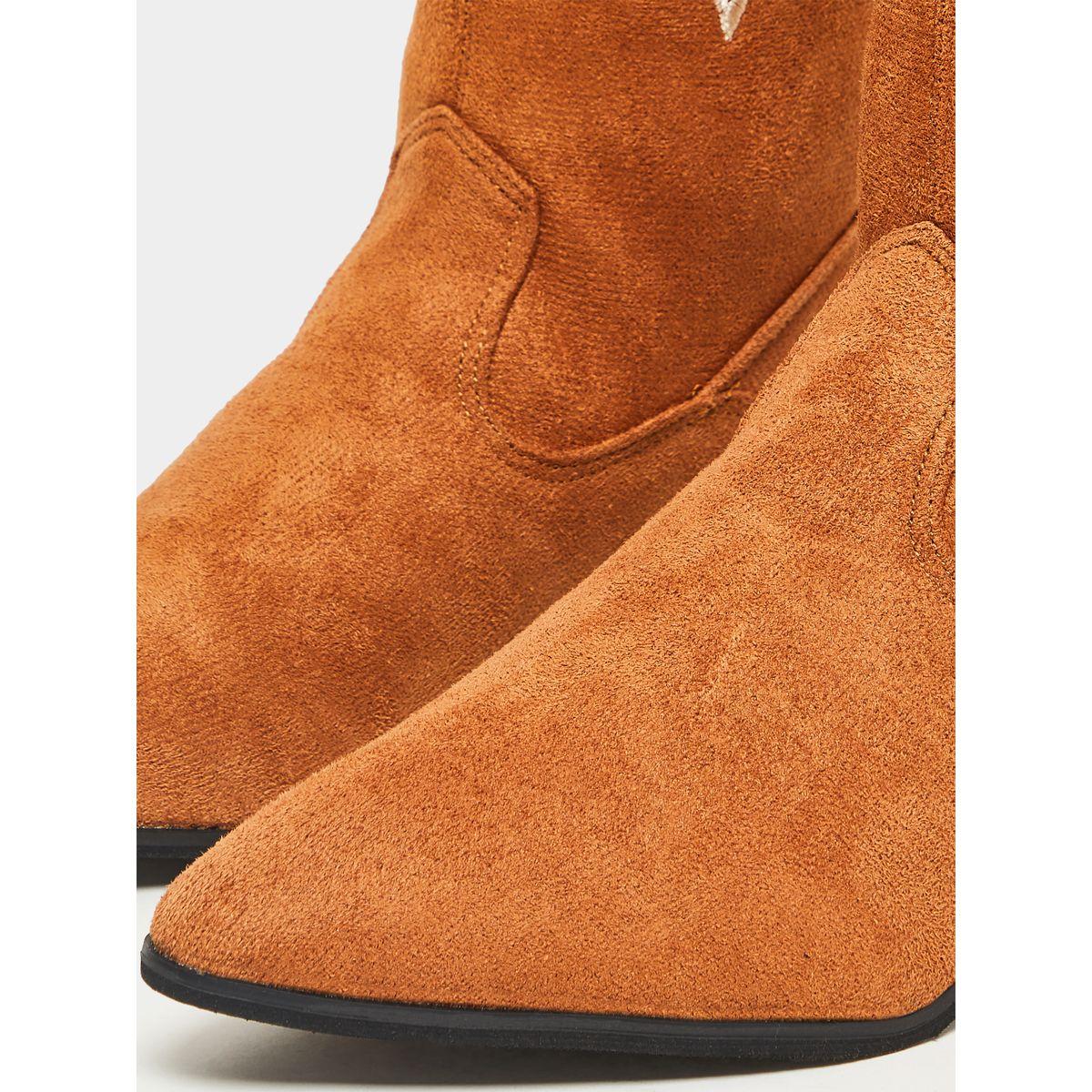 Styli Calf Suede-Look Embroidered Western Boots-women-shoes-boots-image-6