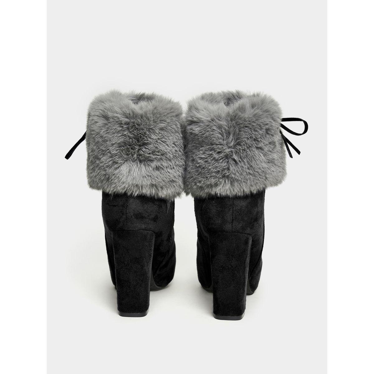 Styli Platform Fluff Cuff Ankle Boot-women-shoes-boots-image-4