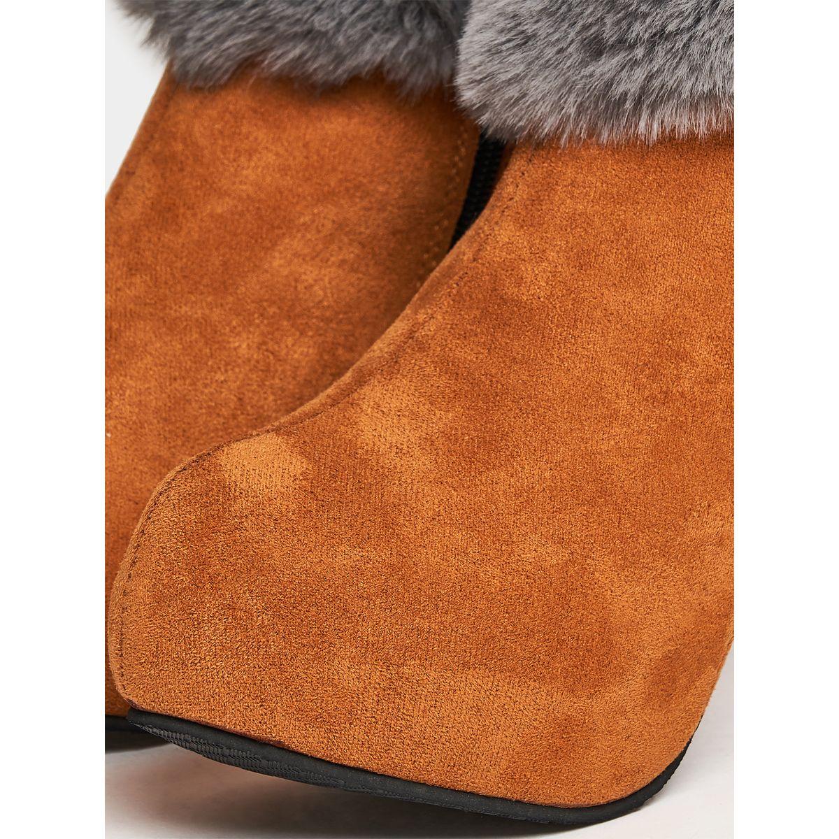 Styli Platform Fluff Cuff Ankle Boots-women-shoes-boots-image-6