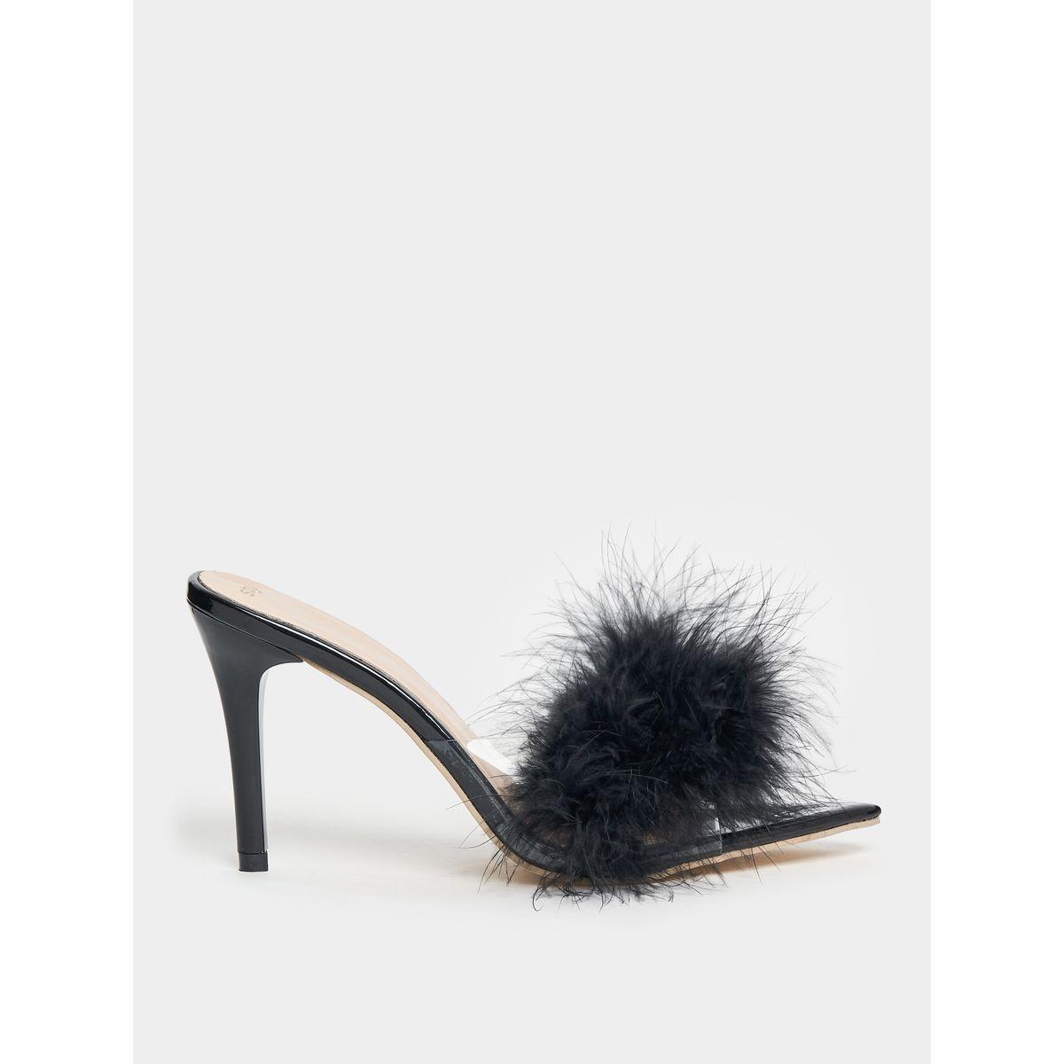 Styli Fluff Strap High Heel Sandals-women-shoes-heels-image-1