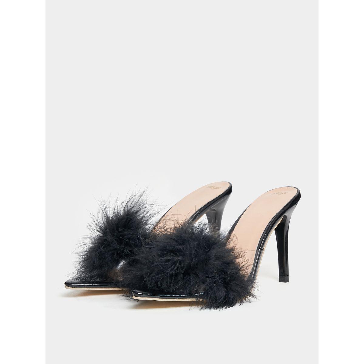 Styli Fluff Strap High Heel Sandals-women-shoes-heels-image-2