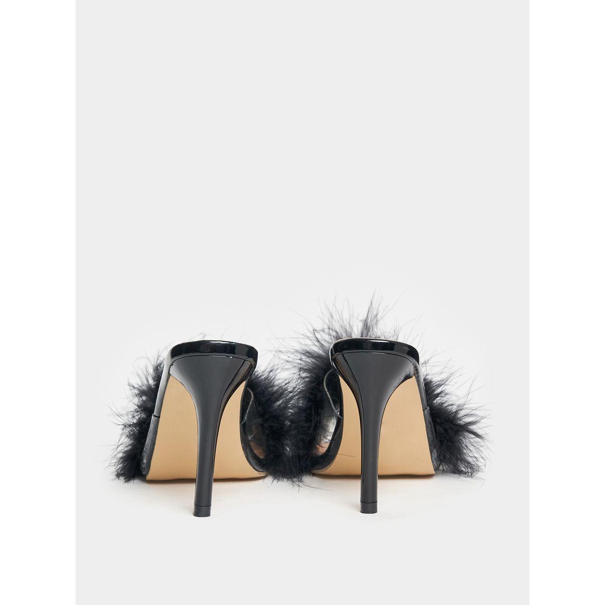 Styli Fluff Strap High Heel Sandals-women-shoes-heels-image-3