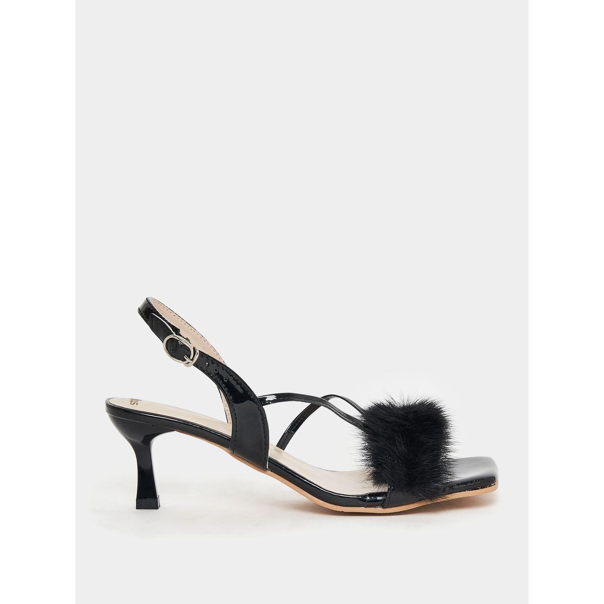 Styli Faux Fur Ankle Strap Sandals-women-shoes-heels-image-1