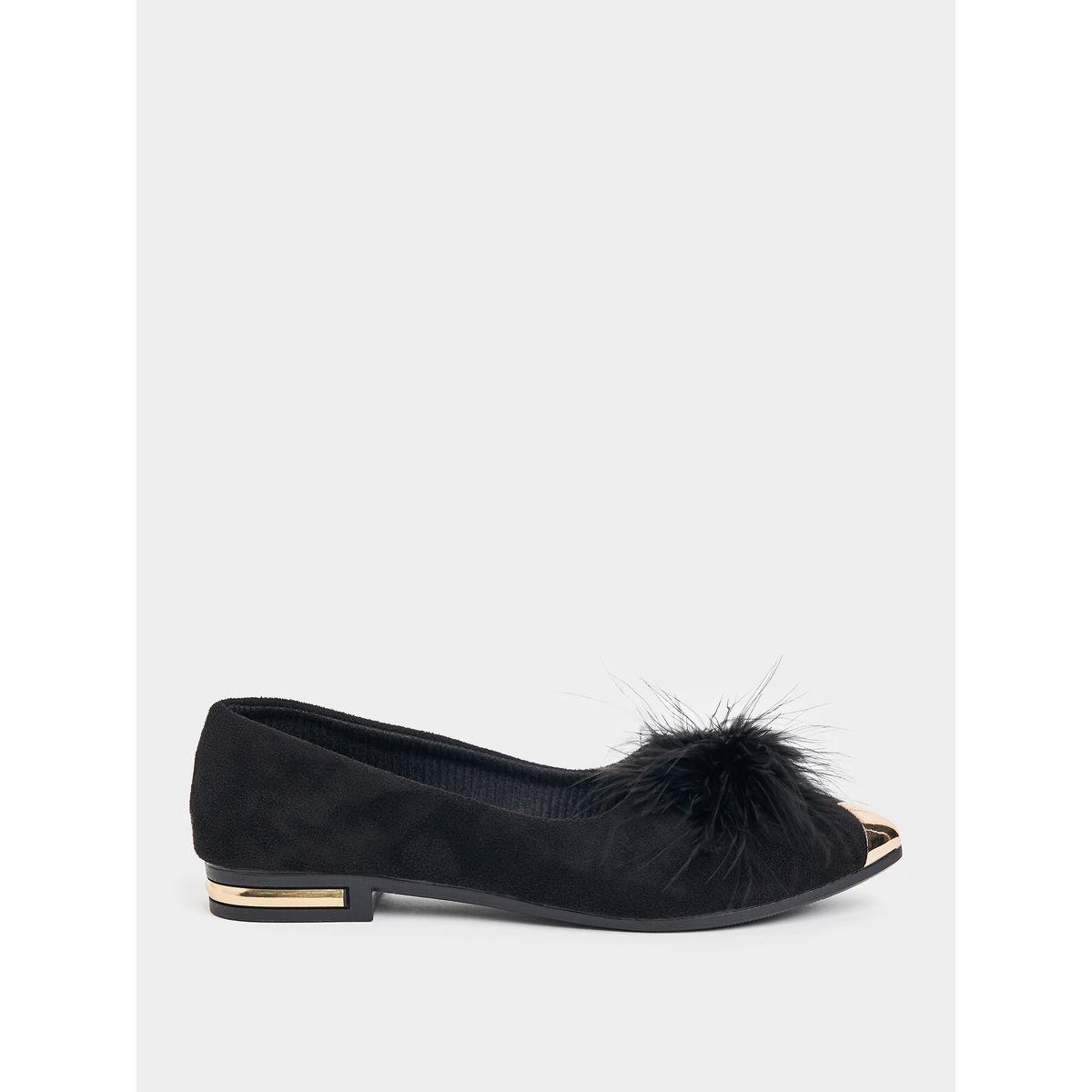 حذاء مزين بريش صناعي-women-shoes-heels-image-1