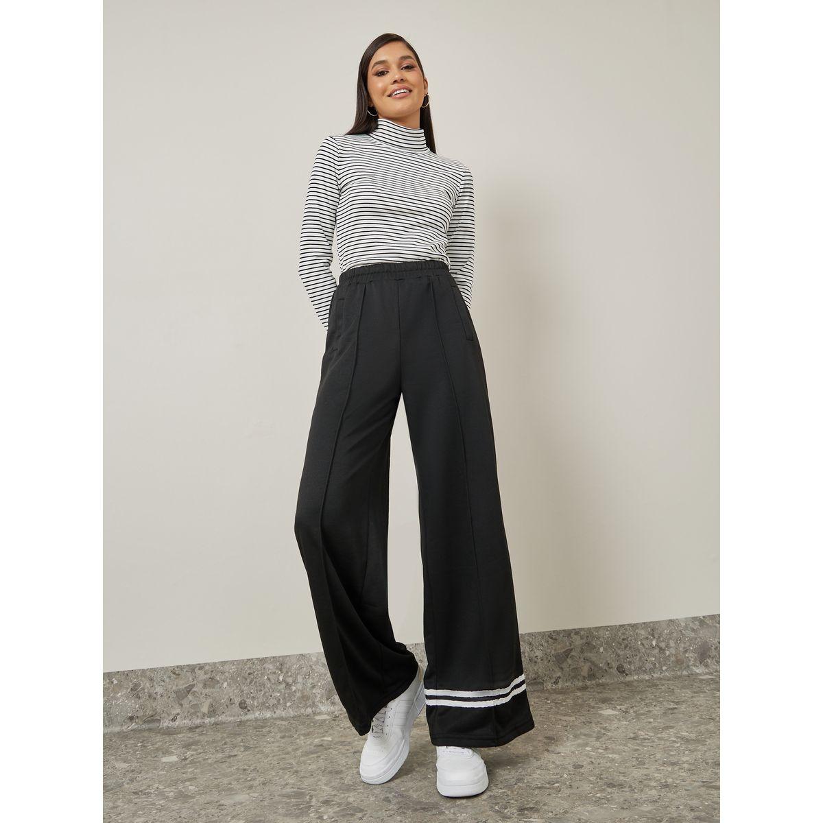 Styli Stripe Hem Detail Straight Leg Jogger-women-clothing-bottoms-joggers-image-2