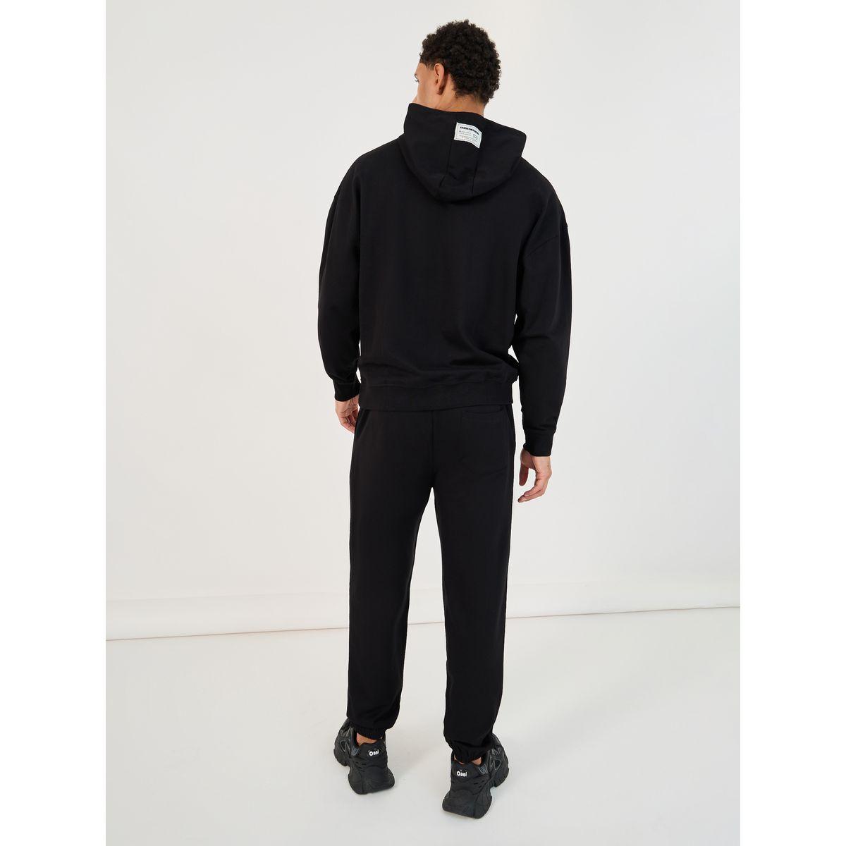 Styli Oversized Text Print Fleece Hoodie and Jogger Co-Ords-men-clothing-coordsets-image-8