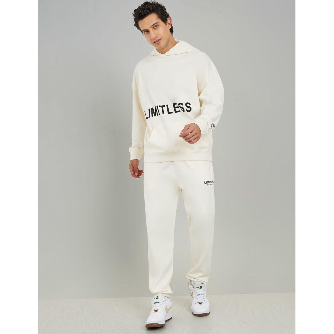 Styli Oversized Text Print Fleece Hoodie & Jogger Co-Ords-men-clothing-coordsets-image-1