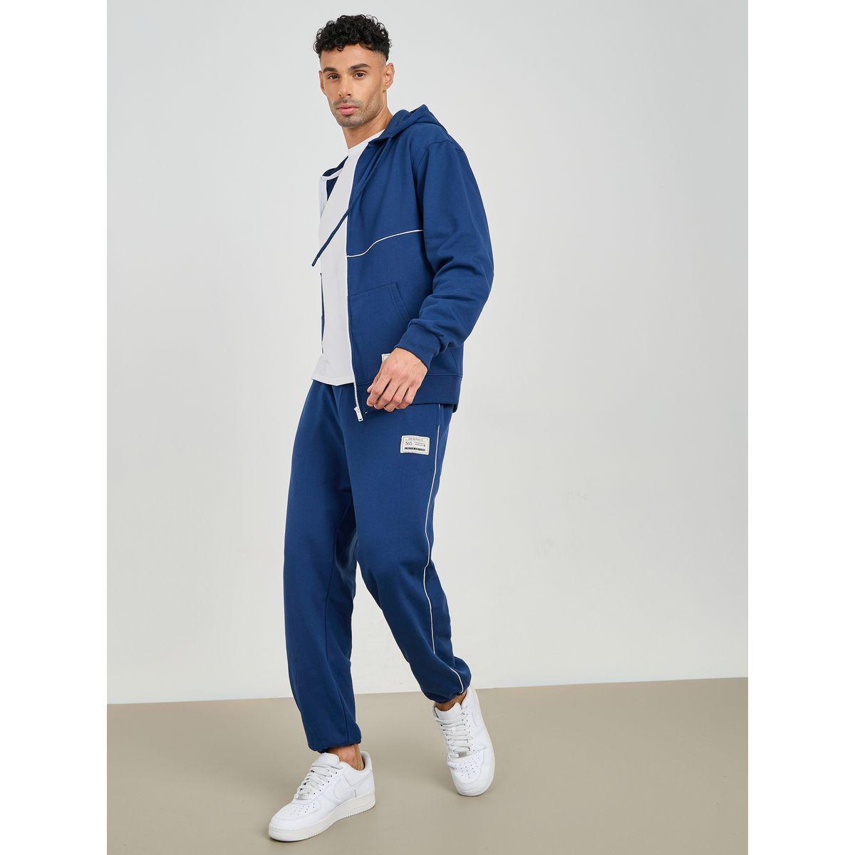 Styli Active Contrast Piping Detail Zip Through Fleece Tracksuit-men-clothing-sportswearandactivewear-tracksuits-image-1