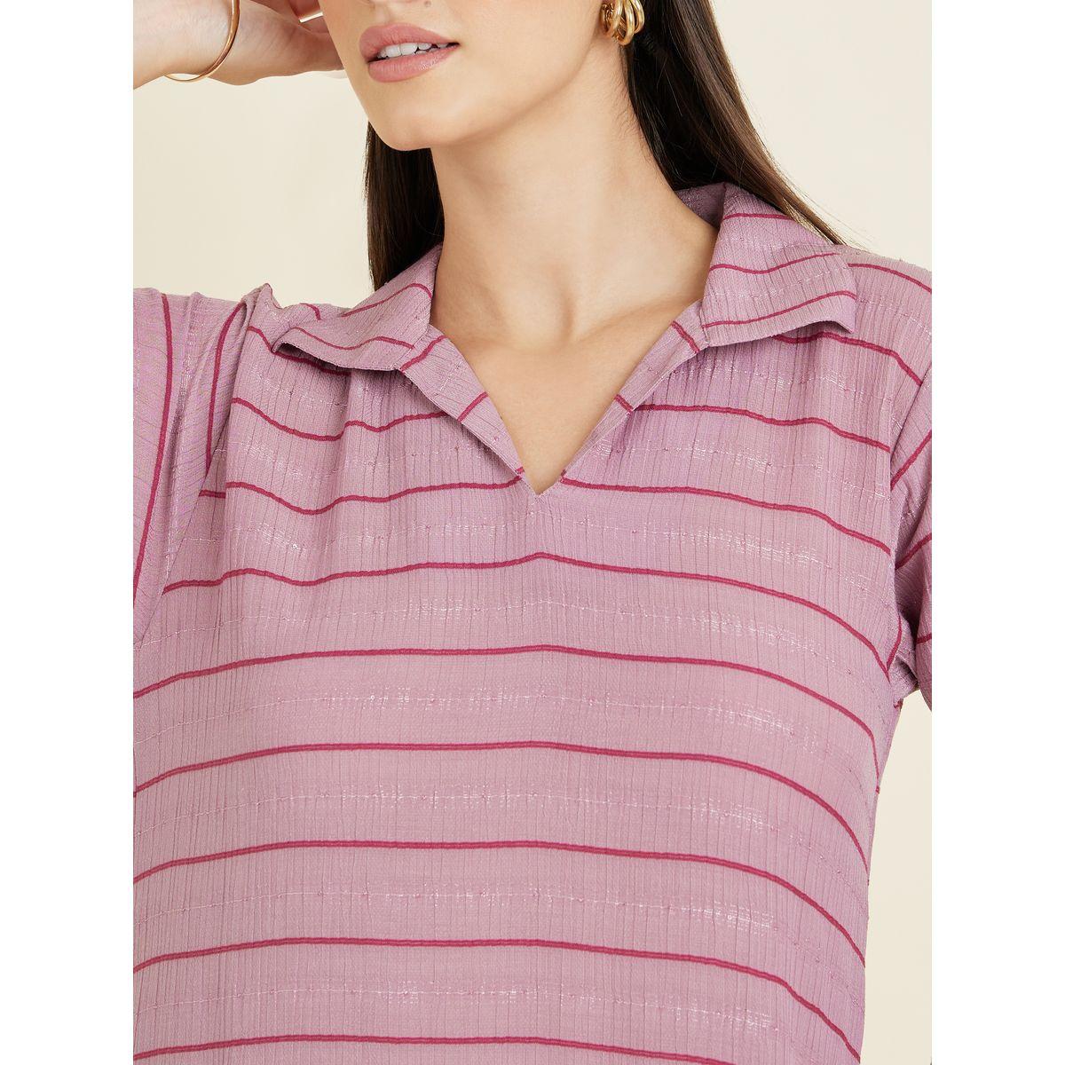 Styli Textured Jalabiya with Shirt Collar-women-arabicclothing-jalabiyas-image-3