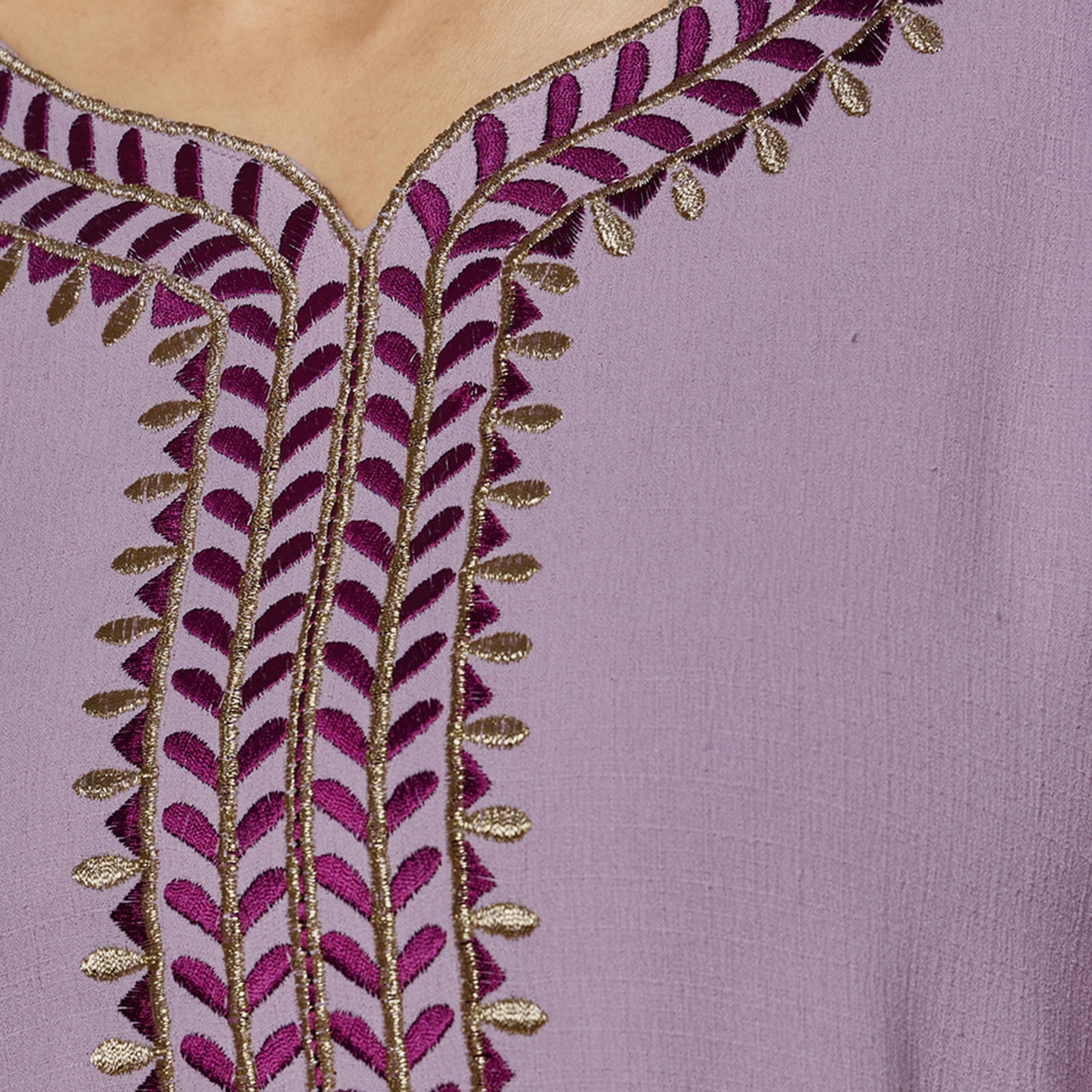 أميرة x ستايلي جلابية تداخلات مُطرّزة وتفاصيل بارزة الملمس-women-arabicclothing-jalabiyas-image-3