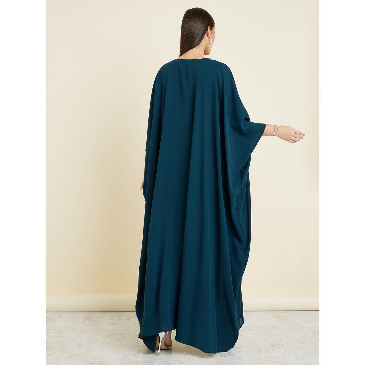 قفطان طويل بتفاصيل مُطرزة-women-arabicclothing-kaftan-image-4
