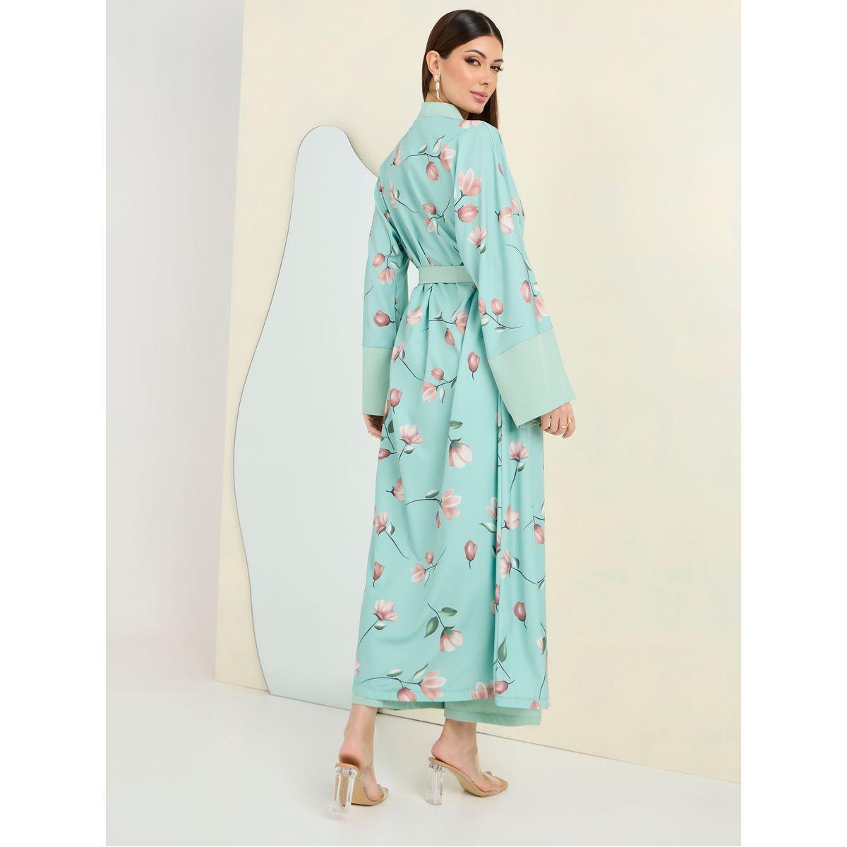 Styli Floral Print Tie Up Abaya & Jumpsuit Modest Set-women-clothing-dresses-image-7
