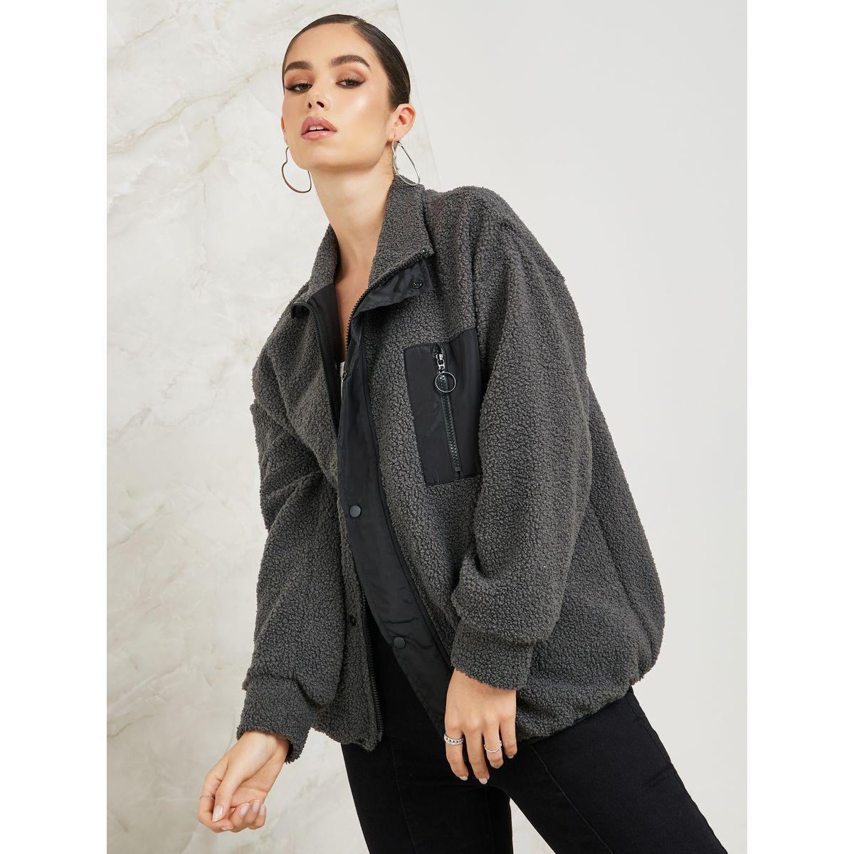 جاكيت فليس بقصة عادية-women-winterwear-coatsandjackets-jackets-image-3