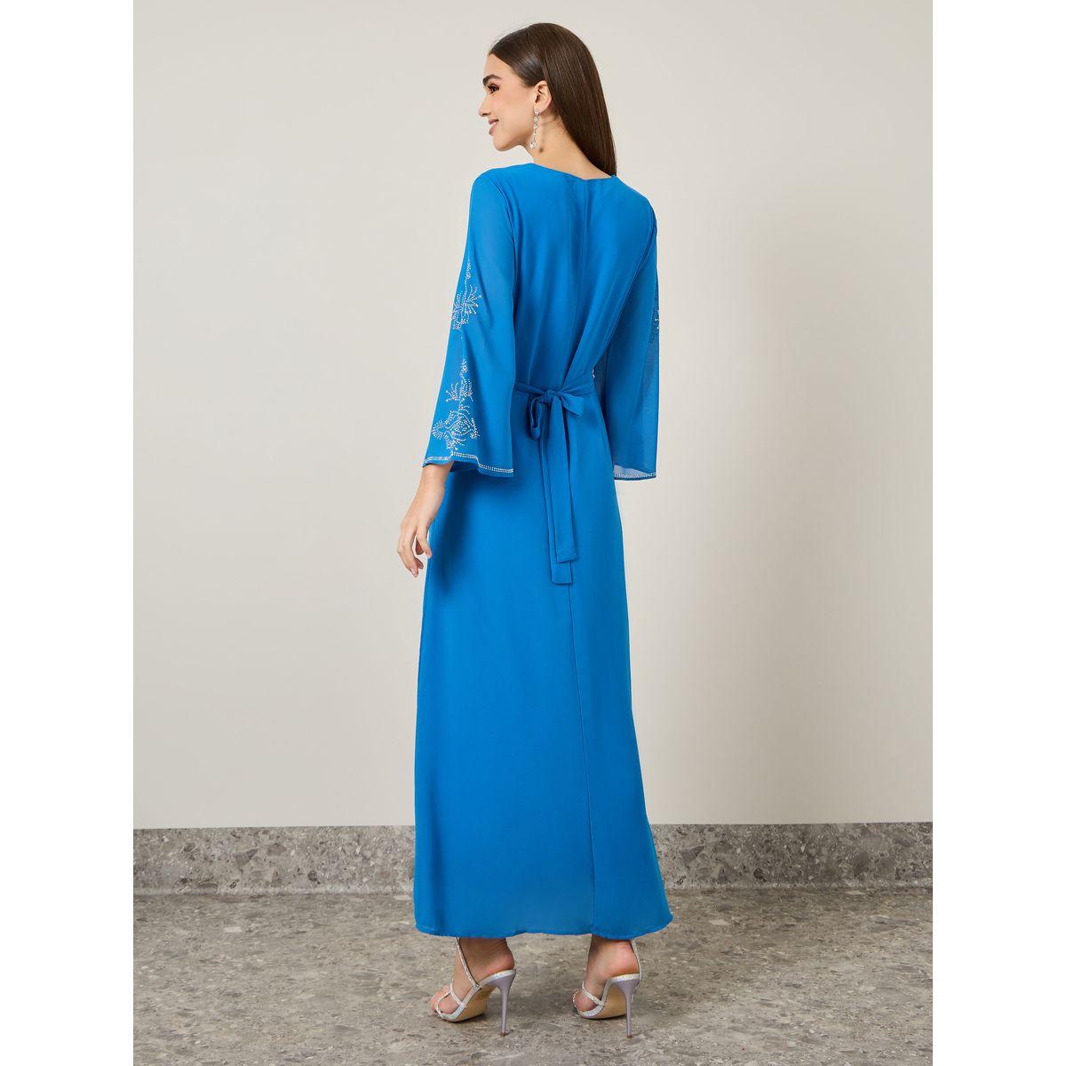 Styli Embellished Tie Up Jalabiya-women-arabicclothing-jalabiyas-image-4