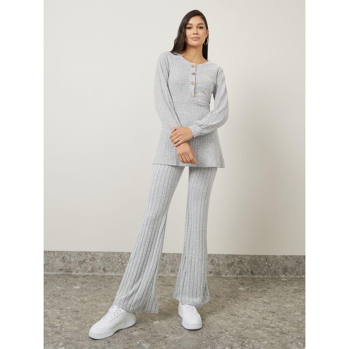ليقنز محبوك بتفاصيل مضلعة-women-clothing-bottoms-leggings-image-1