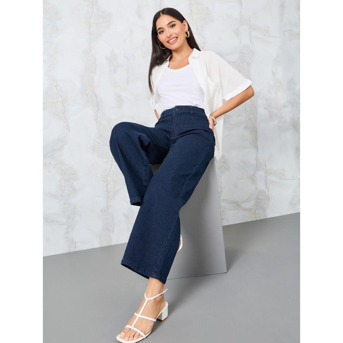 جينز قصير بأرجل واسعة-women-clothing-bottoms-jeans-image-2