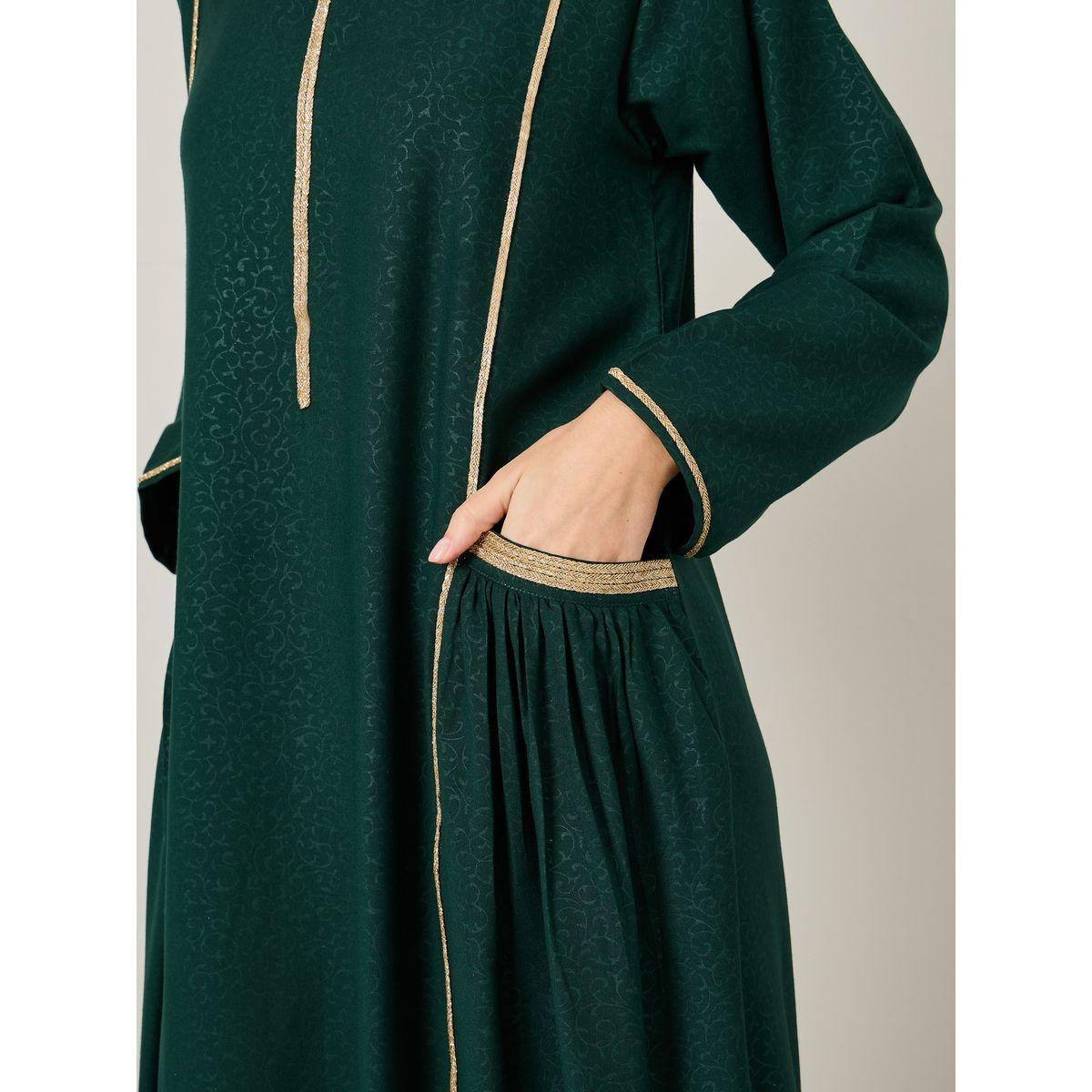 جلابية جاكار بتفاصيل مطرزة ماكسيم كرييشن × ستايلي-women-arabicclothing-jalabiyas-image-3