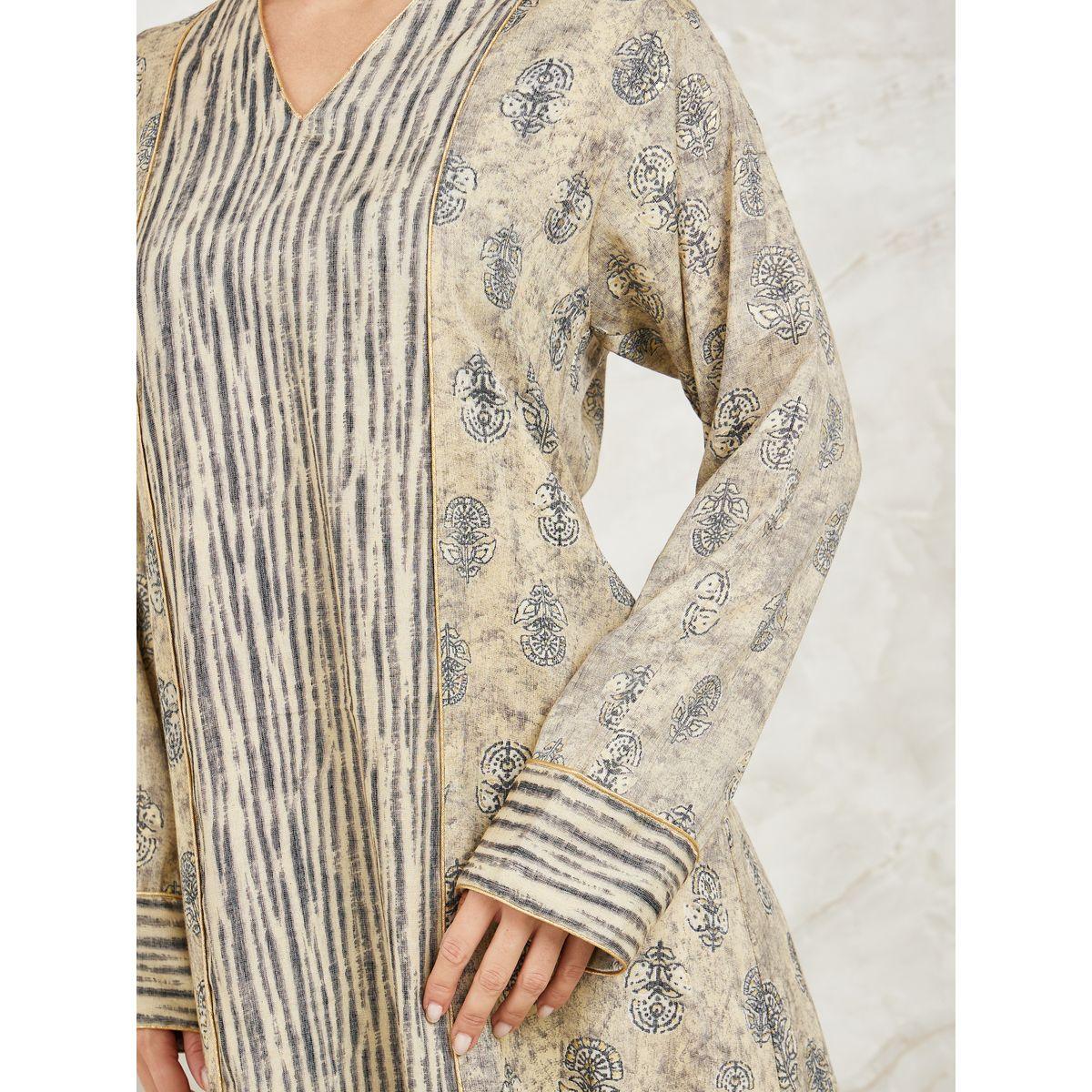Maxim Creation X Styli All Over Block Print Jalabiya-women-arabicclothing-jalabiyas-image-3