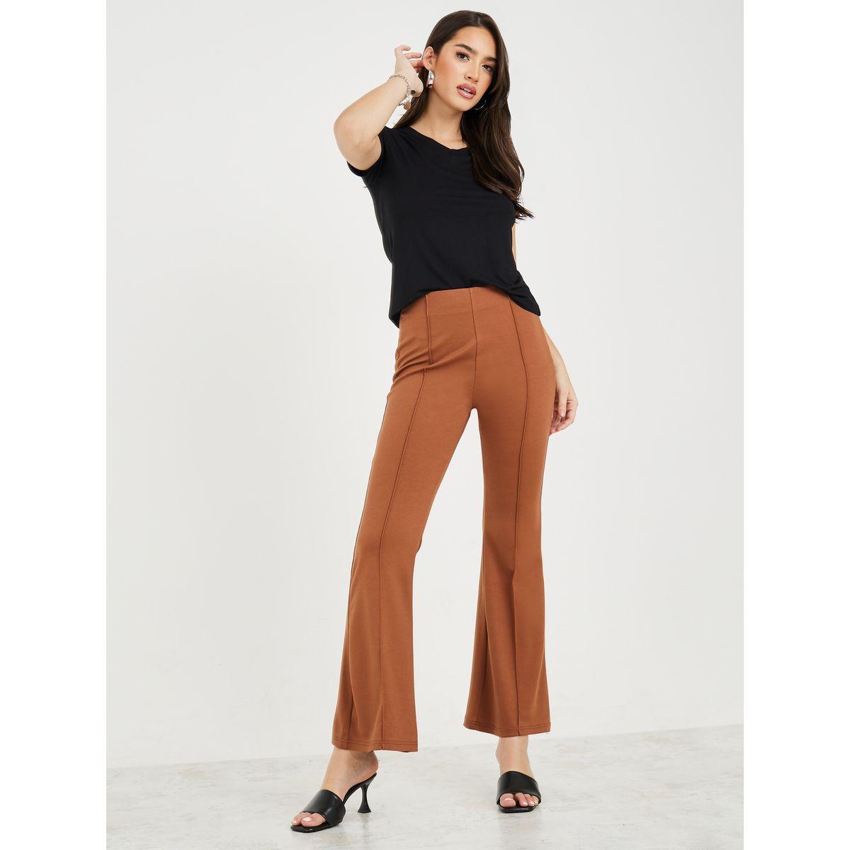 بنطال تريقنز بتداخلات مدروزة-women-clothing-bottoms-leggings-image-2
