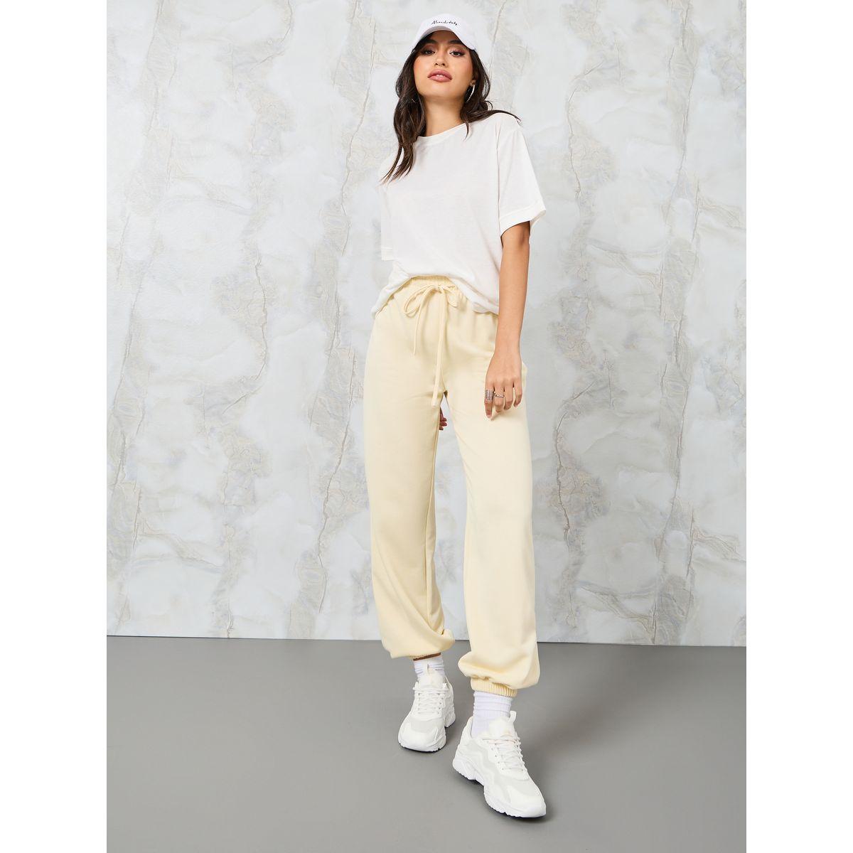 جوغر بقصة مريحة وحافة مكبلة-women-clothing-bottoms-joggers-image-2