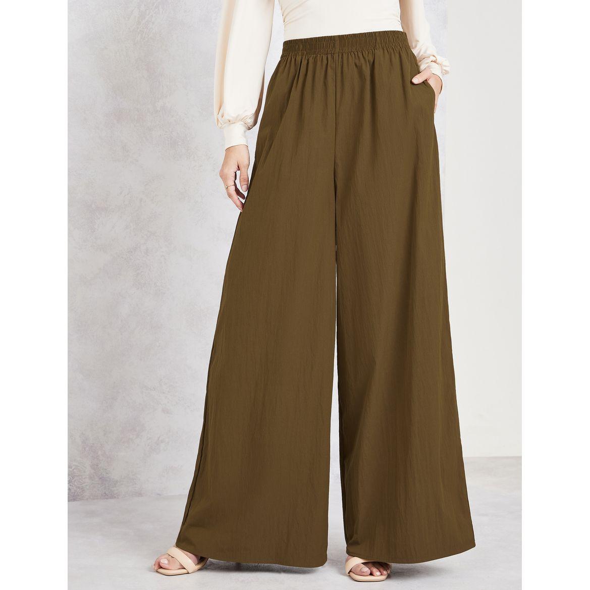 Styli Textured Wide Leg Pants-women-clothing-bottoms-trousers-image-1