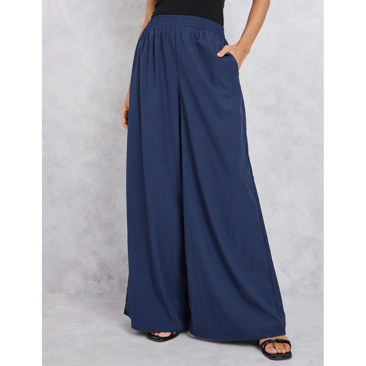 Styli Textured Wide Leg Pants-women-clothing-bottoms-trousers-image-1