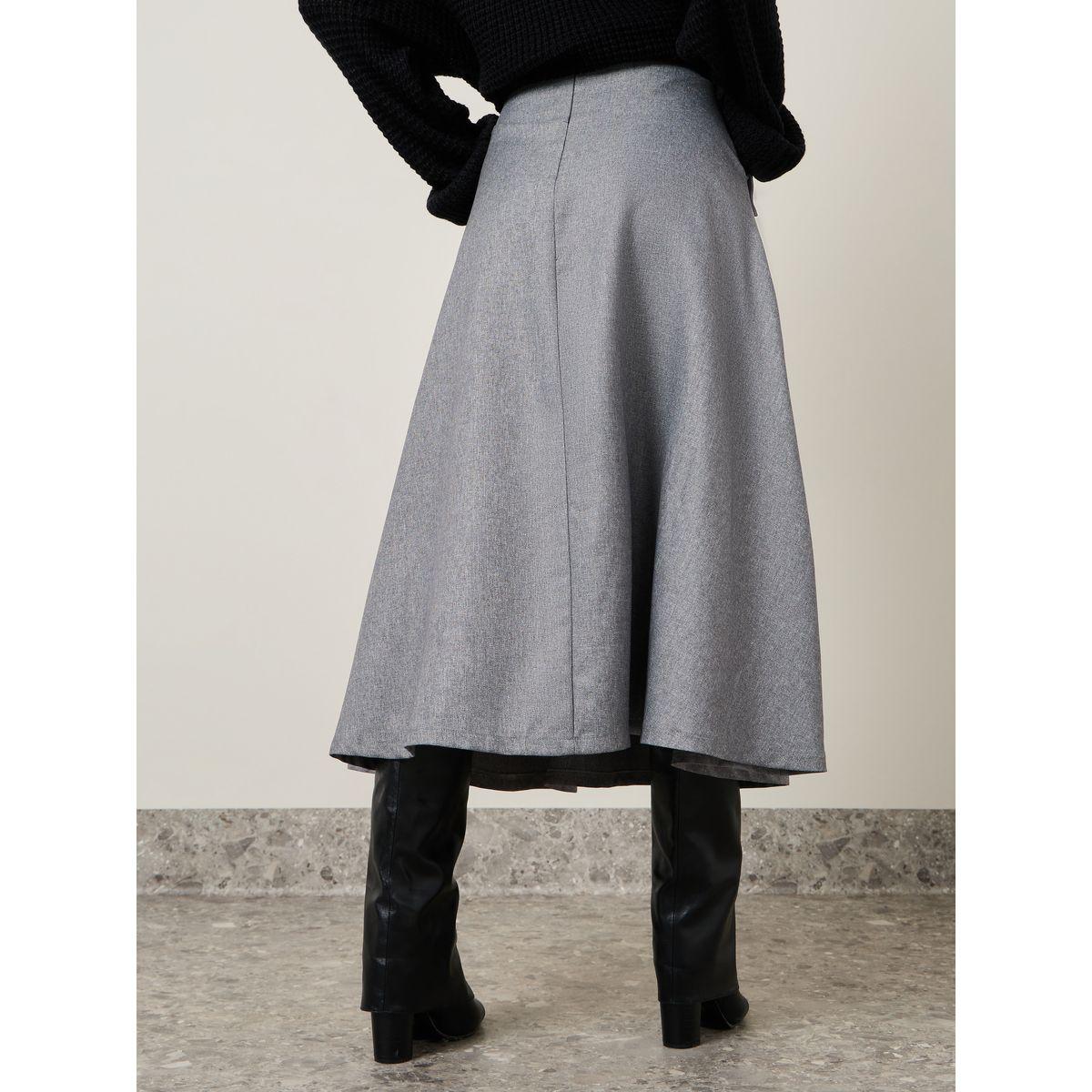 Styli Wide Waistband Wool Like A-Line Maxi Skirt-women-clothing-bottoms-skirts-image-4