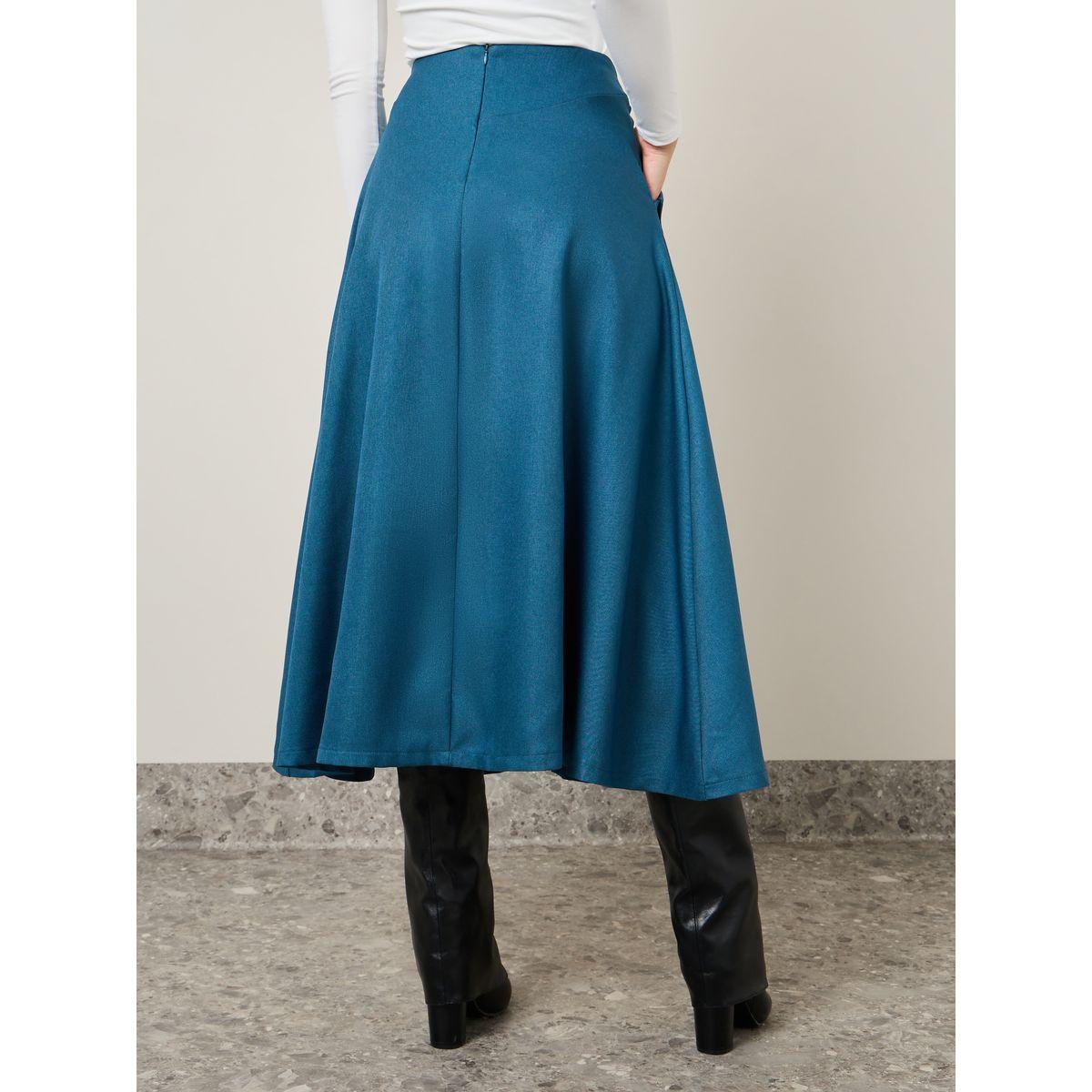 Styli Wide Waistband Wool Like A-Line Maxi Skirt-women-clothing-bottoms-skirts-image-4