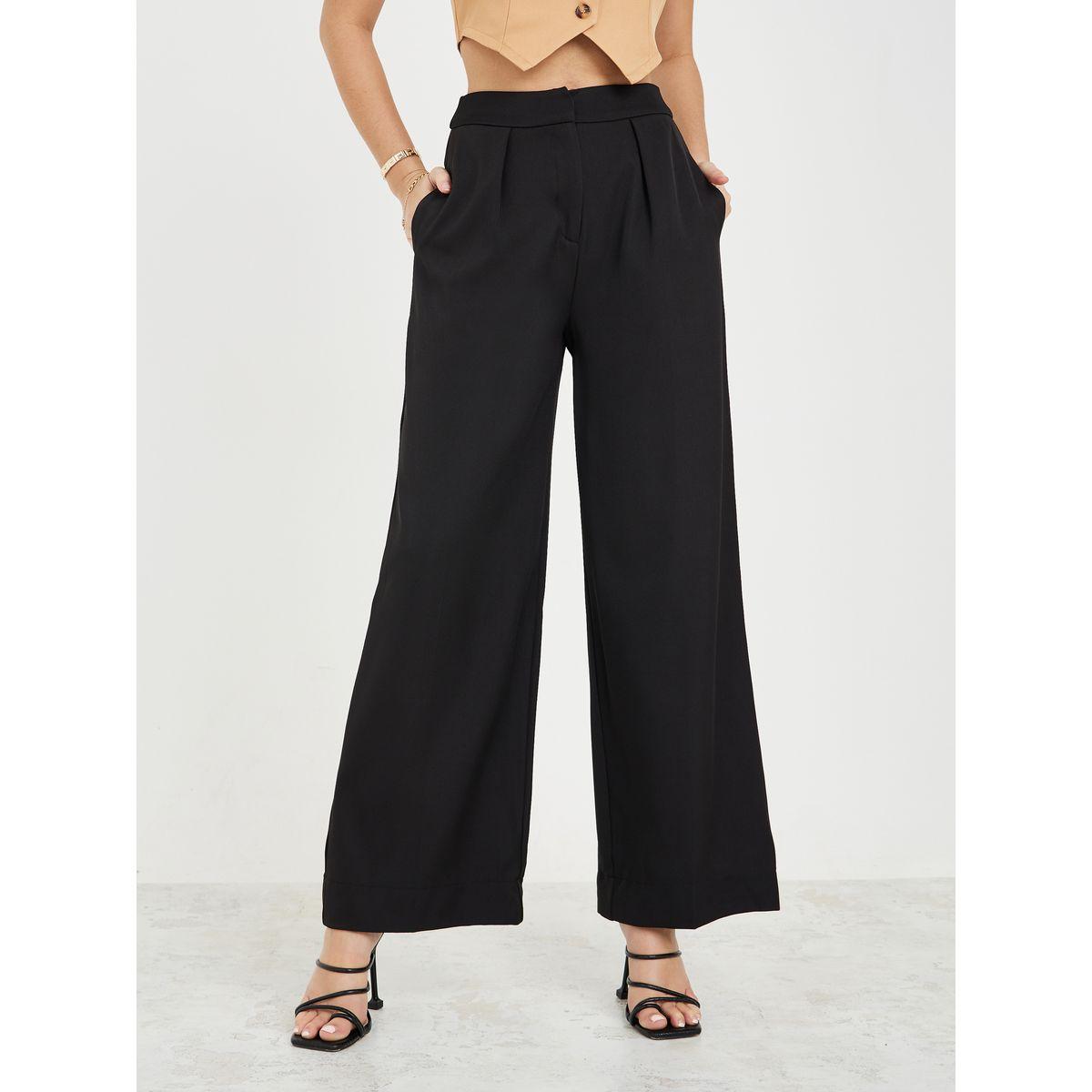 بنطال واسع الأرجل مزين بكسرات-women-clothing-bottoms-trousers-image-2