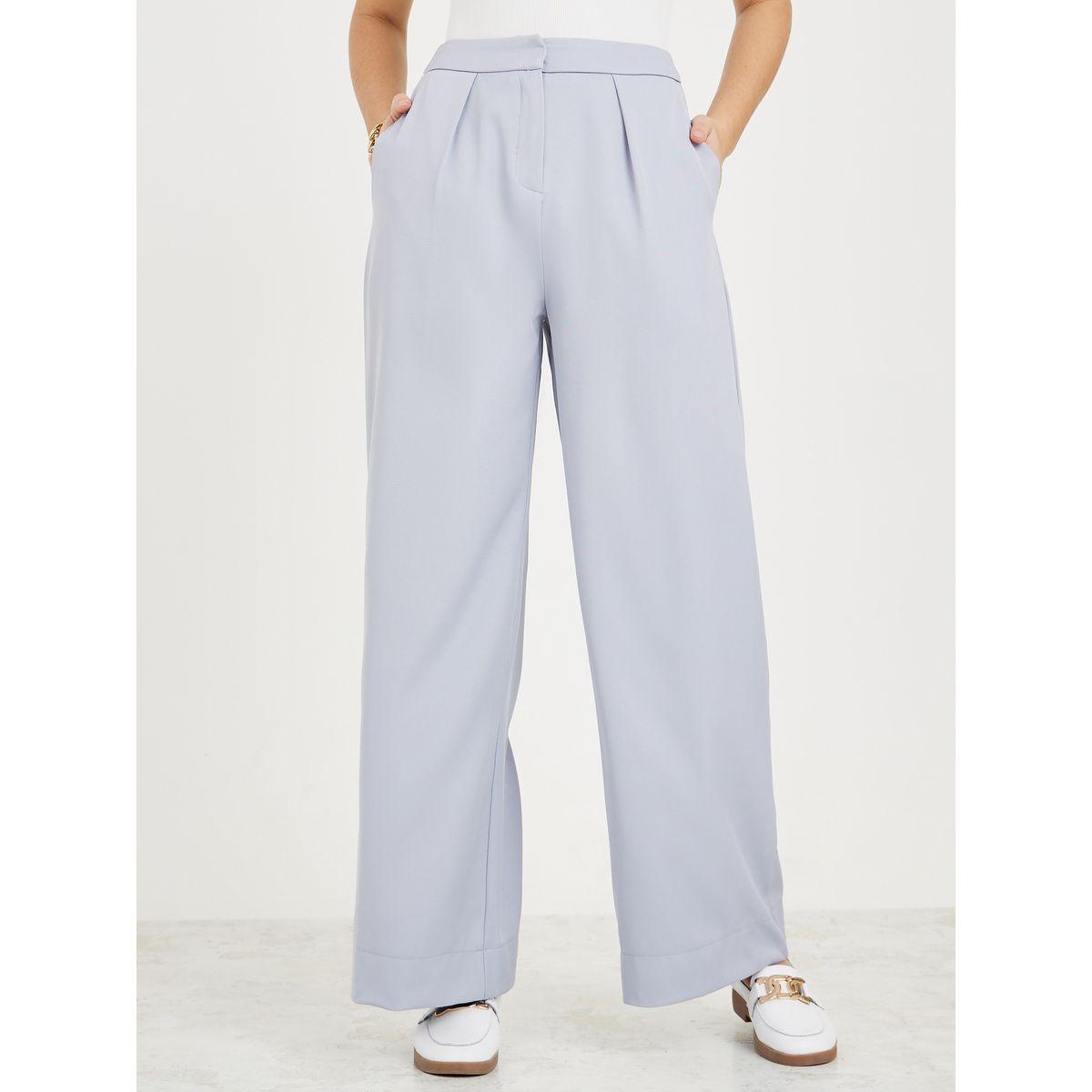 بنطال واسع الأرجل مزين بكسرات-women-clothing-bottoms-trousers-image-2