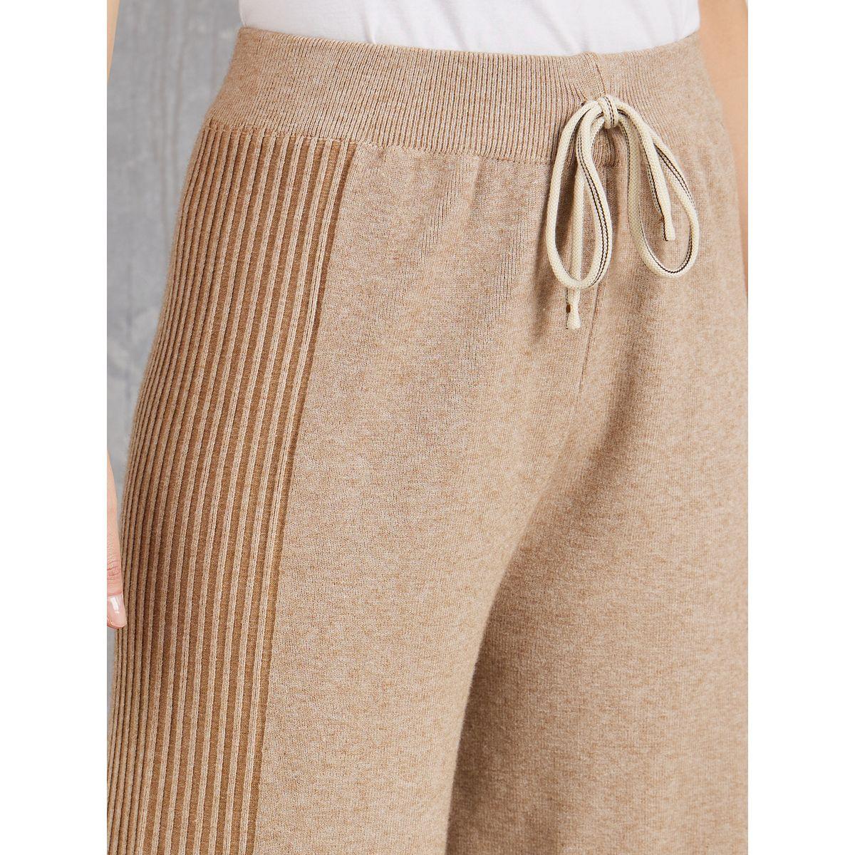 بنطال محبوك سادة بأرجل واسعة-women-clothing-bottoms-trousers-image-3