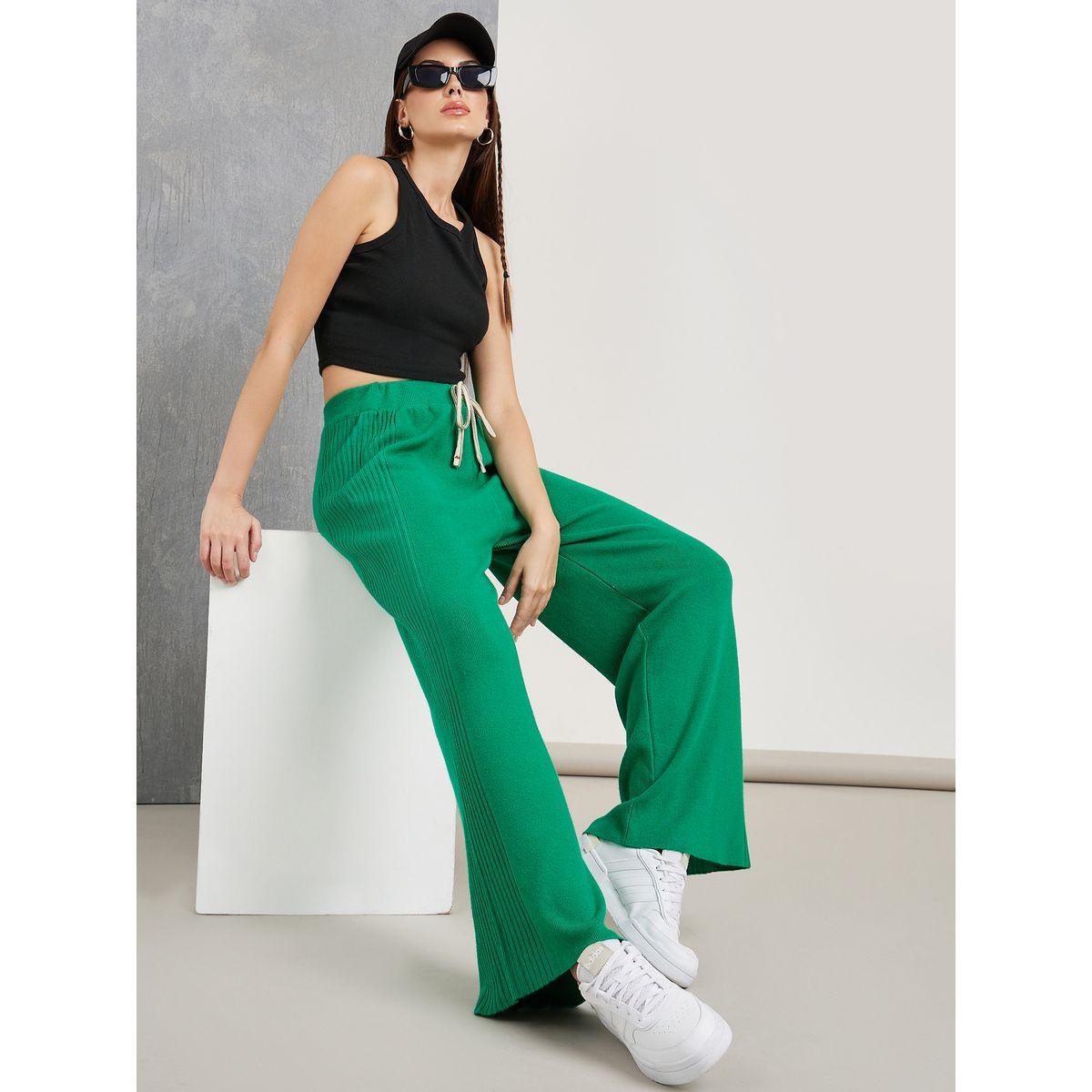 Styli Solid Wide Leg Knit Pants-women-clothing-bottoms-trousers-image-1