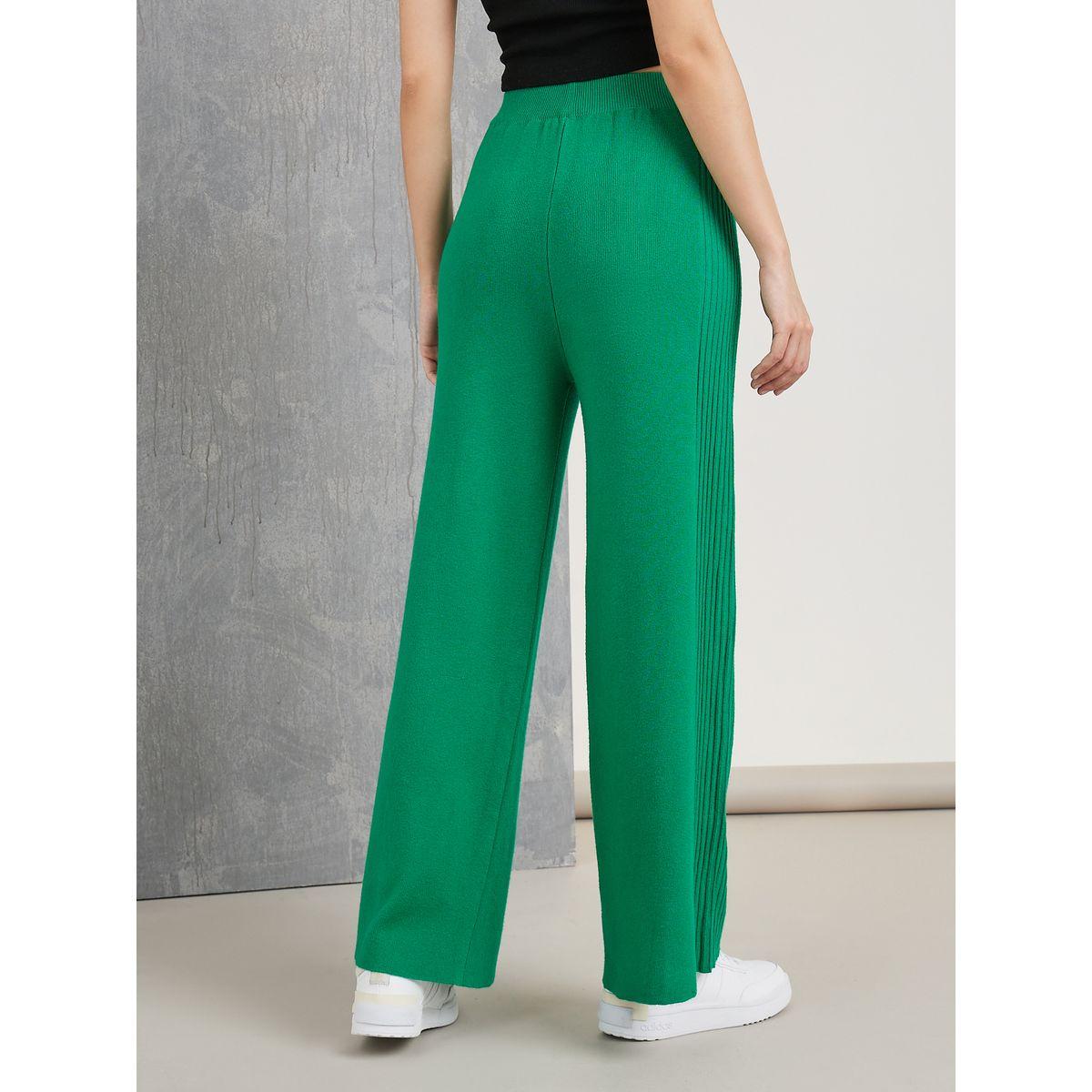 Styli Solid Wide Leg Knit Pants-women-clothing-bottoms-trousers-image-5