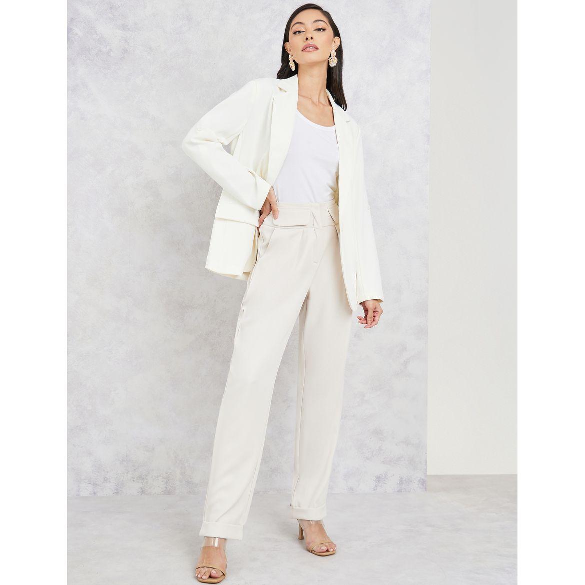 Styli High Rise Flap Detail Tapered Fit Pants with Pockets-women-clothing-bottoms-trousers-image-2