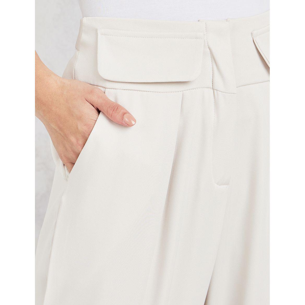 Styli High Rise Flap Detail Tapered Fit Pants with Pockets-women-clothing-bottoms-trousers-image-3