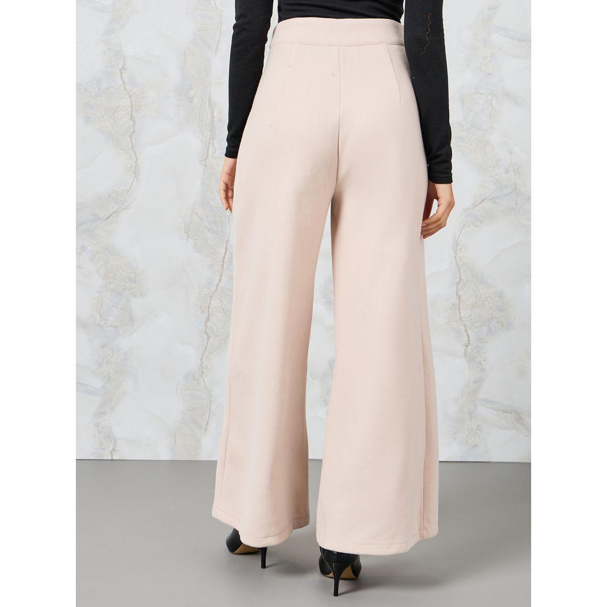 Styli High Rise Wool Like Wide Leg Tailored Pants-women-clothing-bottoms-trousers-image-4