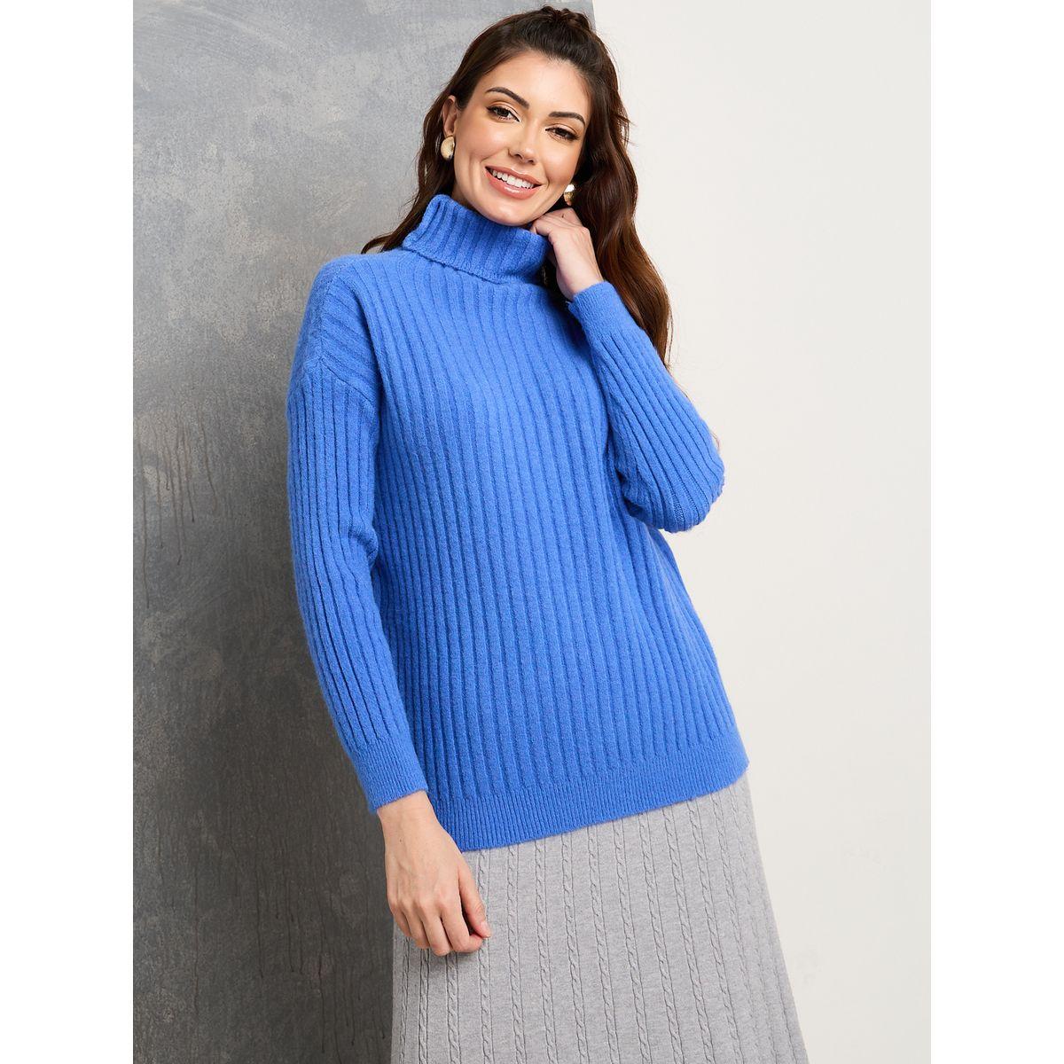 Styli Solid Turtle Neck Longline Sweater-women-clothing-cardigansandjumpers-jumpers-image-1