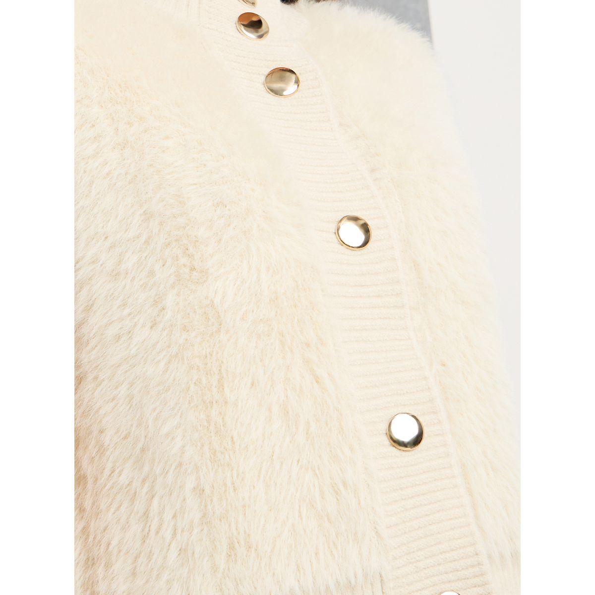 Styli Fluffy Faux Fur High Neck Vest Coat-women-winterwear-coatsandjackets-coats-image-4